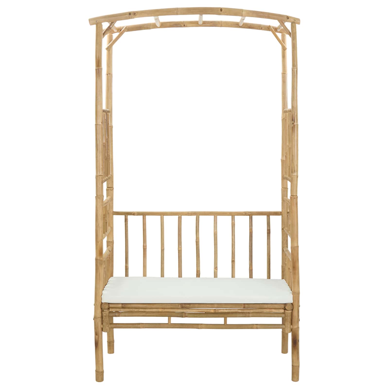 Aed kaar pingiga Kreemvalge 115 x 50 x 205 cm Bambus