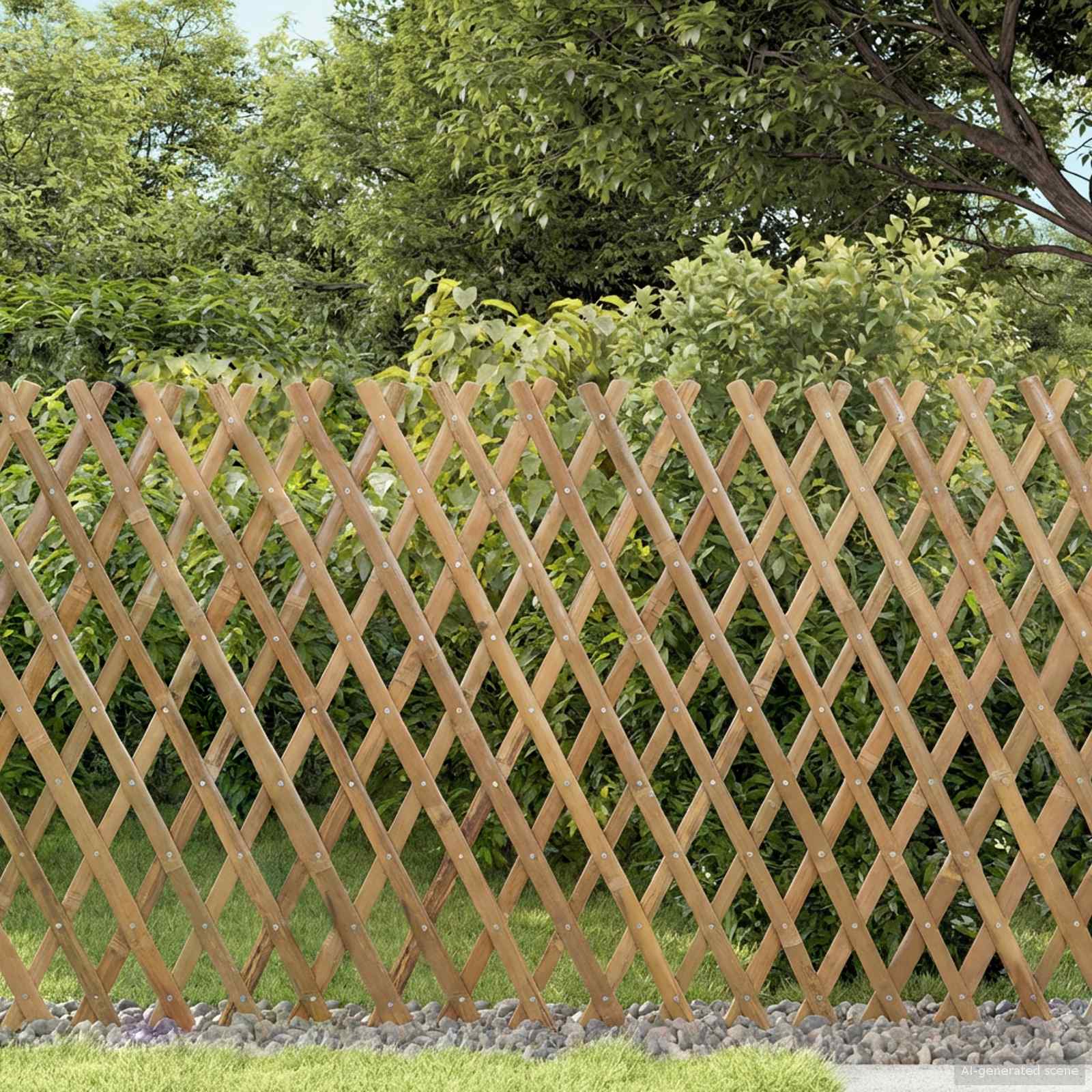 Laienev rippai 2 tk 100 x 105 cm Bambus Helepruun