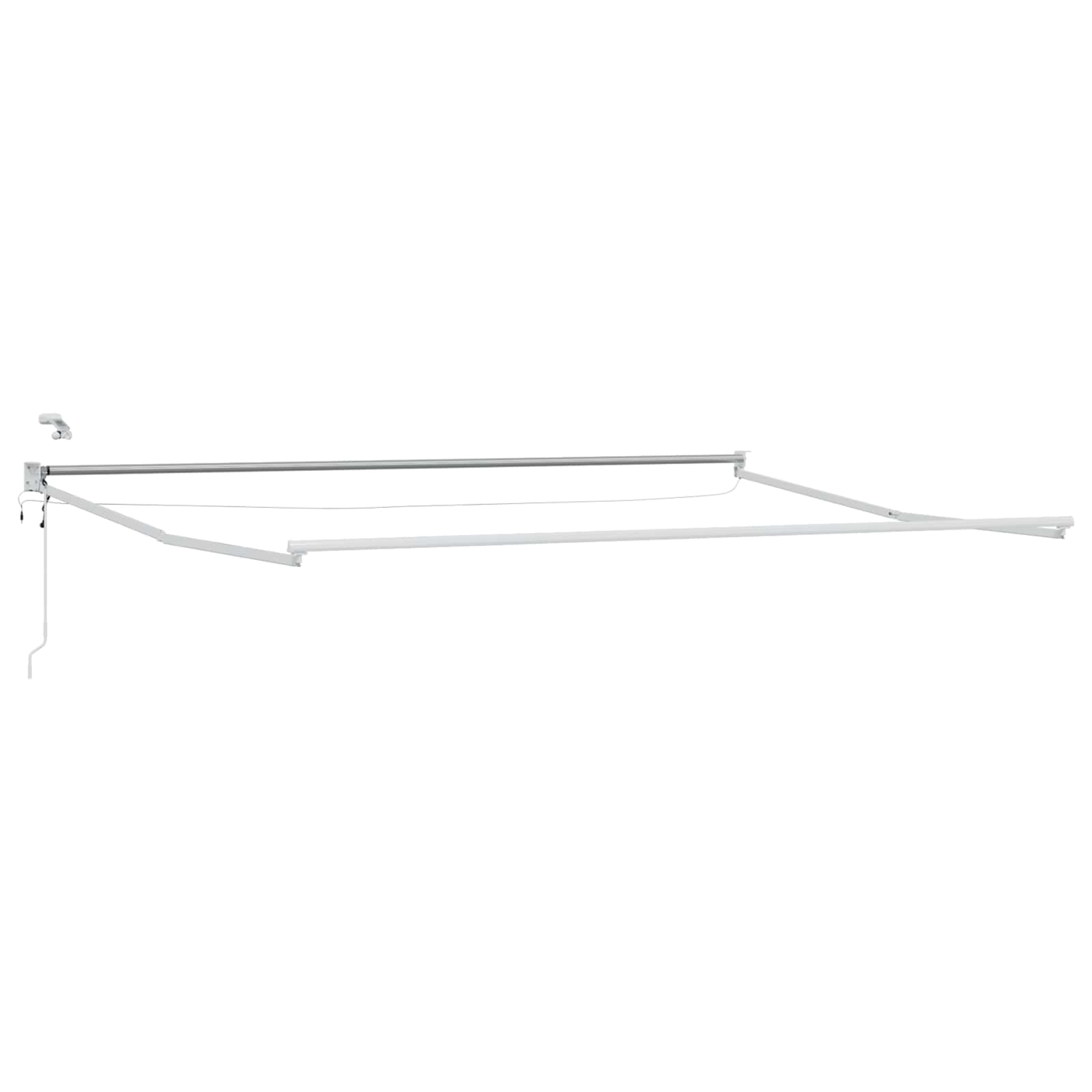 Electric Awning Frame with LED and Wind Sensor 4 x 2 m Valge