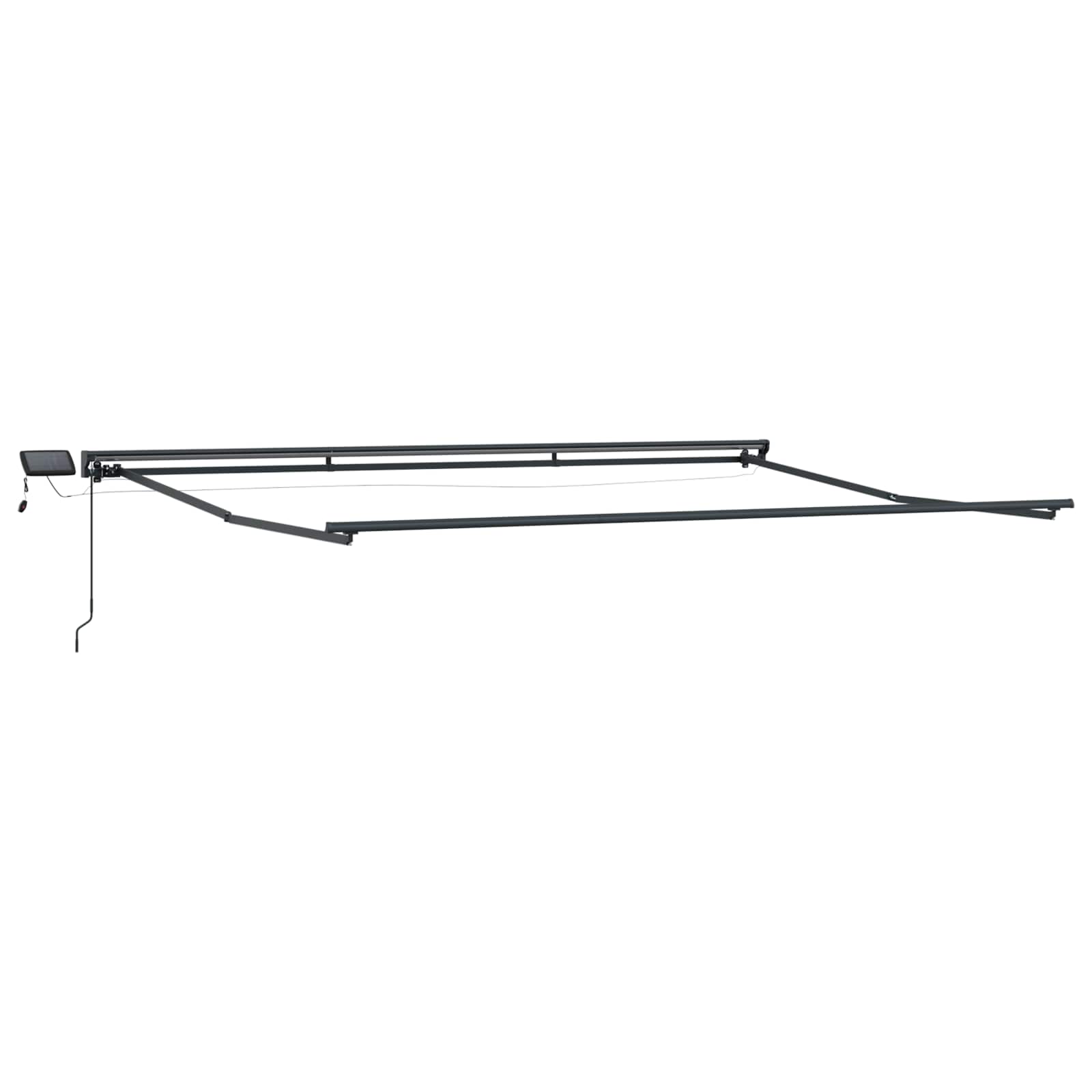 Manual Awning Frame with Solar LED 5 x 3 m Antratsiit
