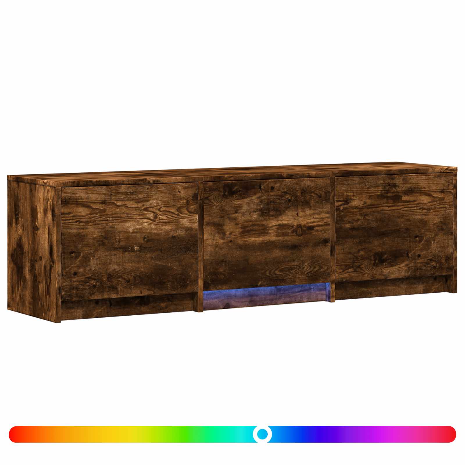 LED-iga TV kapp 140 x 34 x 40 cm Suitsutatud tamm