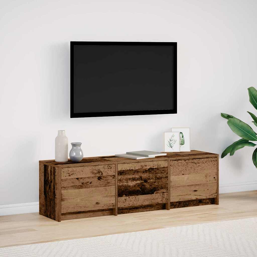 LED-iga TV kapp 140 x 34 x 40 cm Vana puit Töödeldud puit