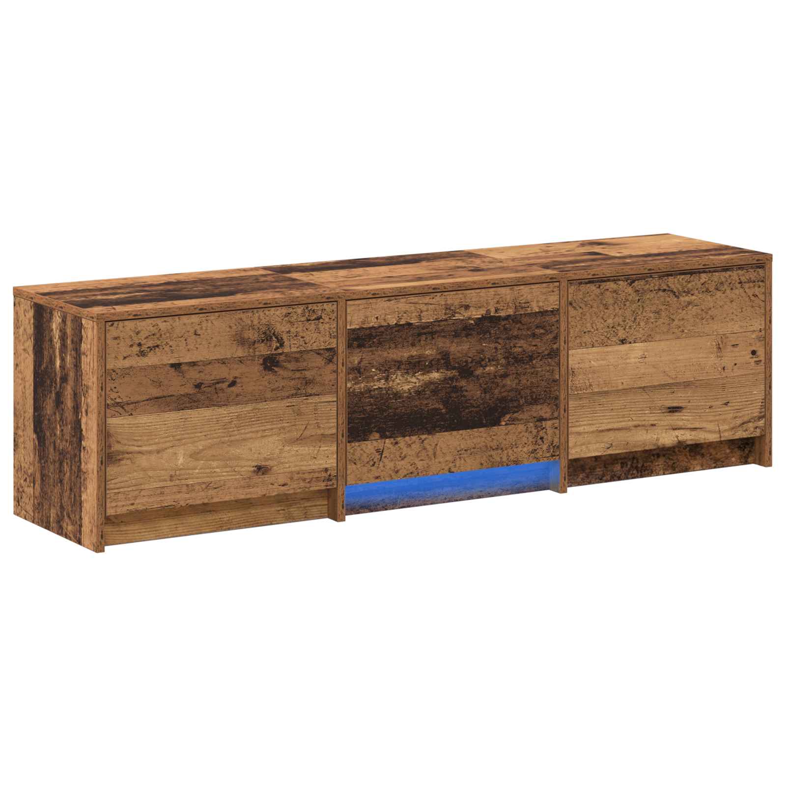 LED-iga TV kapp 140 x 34 x 40 cm Vana puit Töödeldud puit