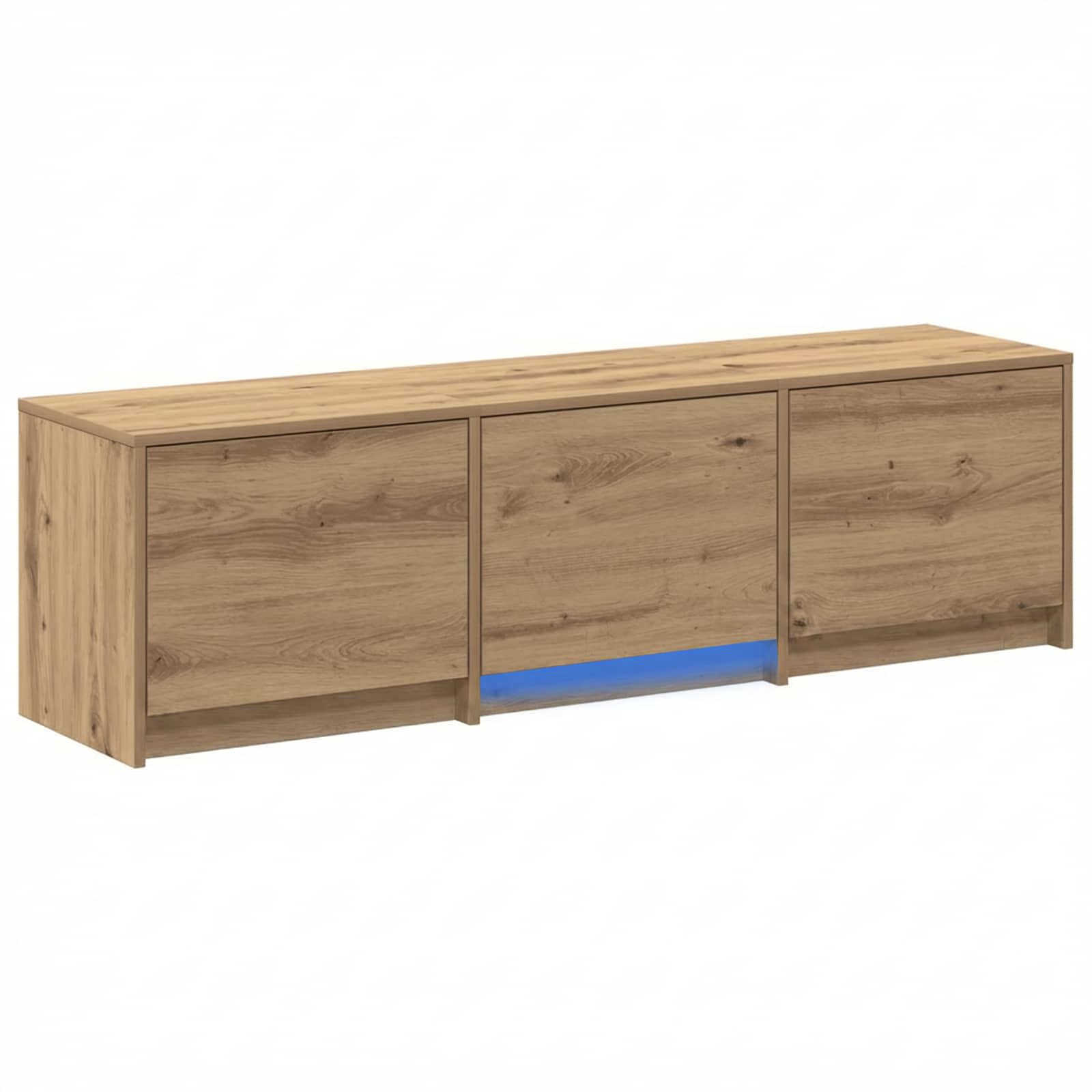 LED-iga TV kapp 140 x 34 x 40 cm Artisan tamm Töödeldud puit