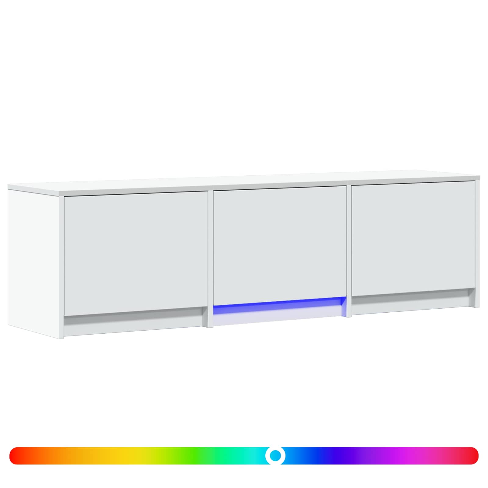 LED-iga TV kapp 140 x 34 x 40 cm Valge Töödeldud puit