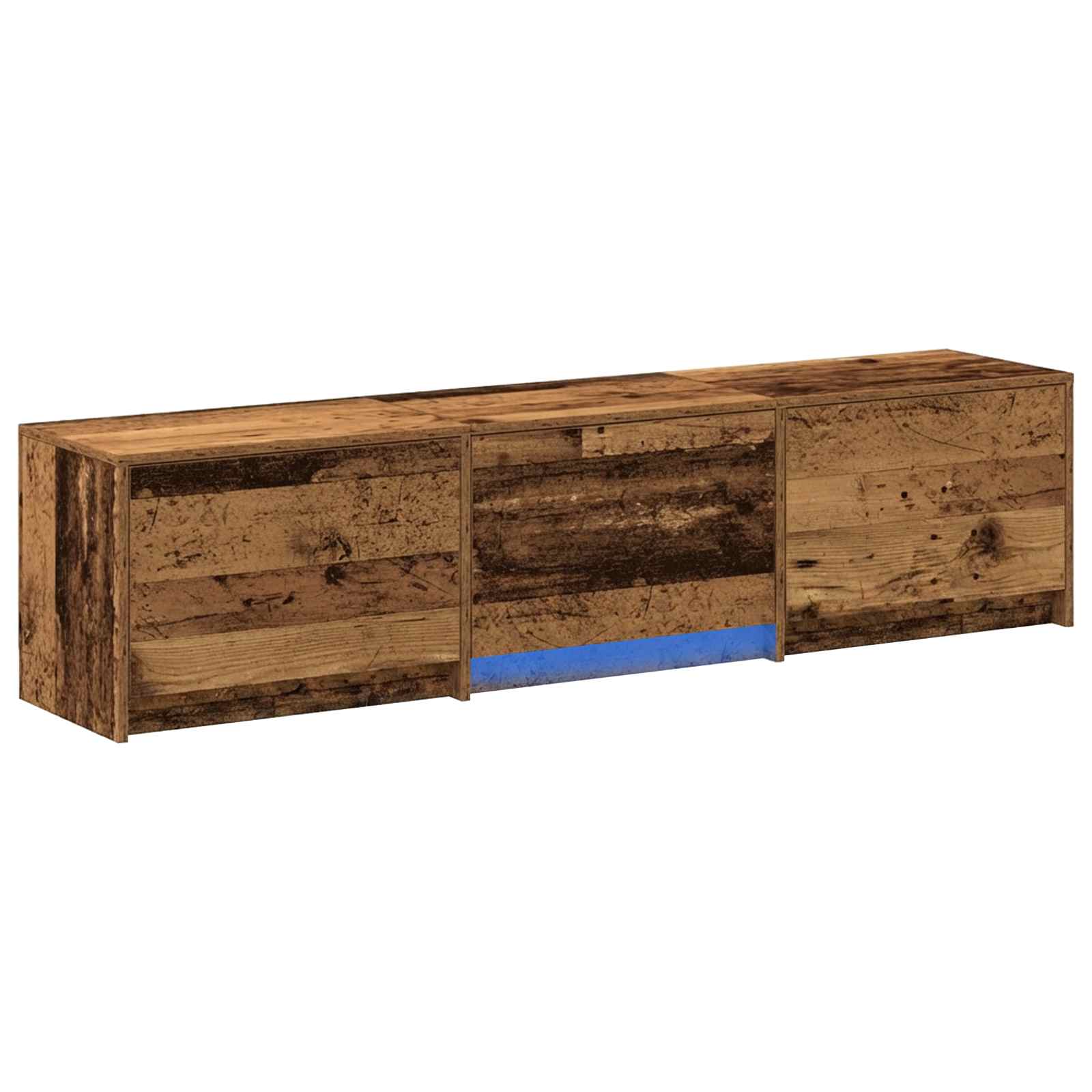 LED-iga TV kapp 165 x 34 x 40 cm Vana puit Töödeldud puit