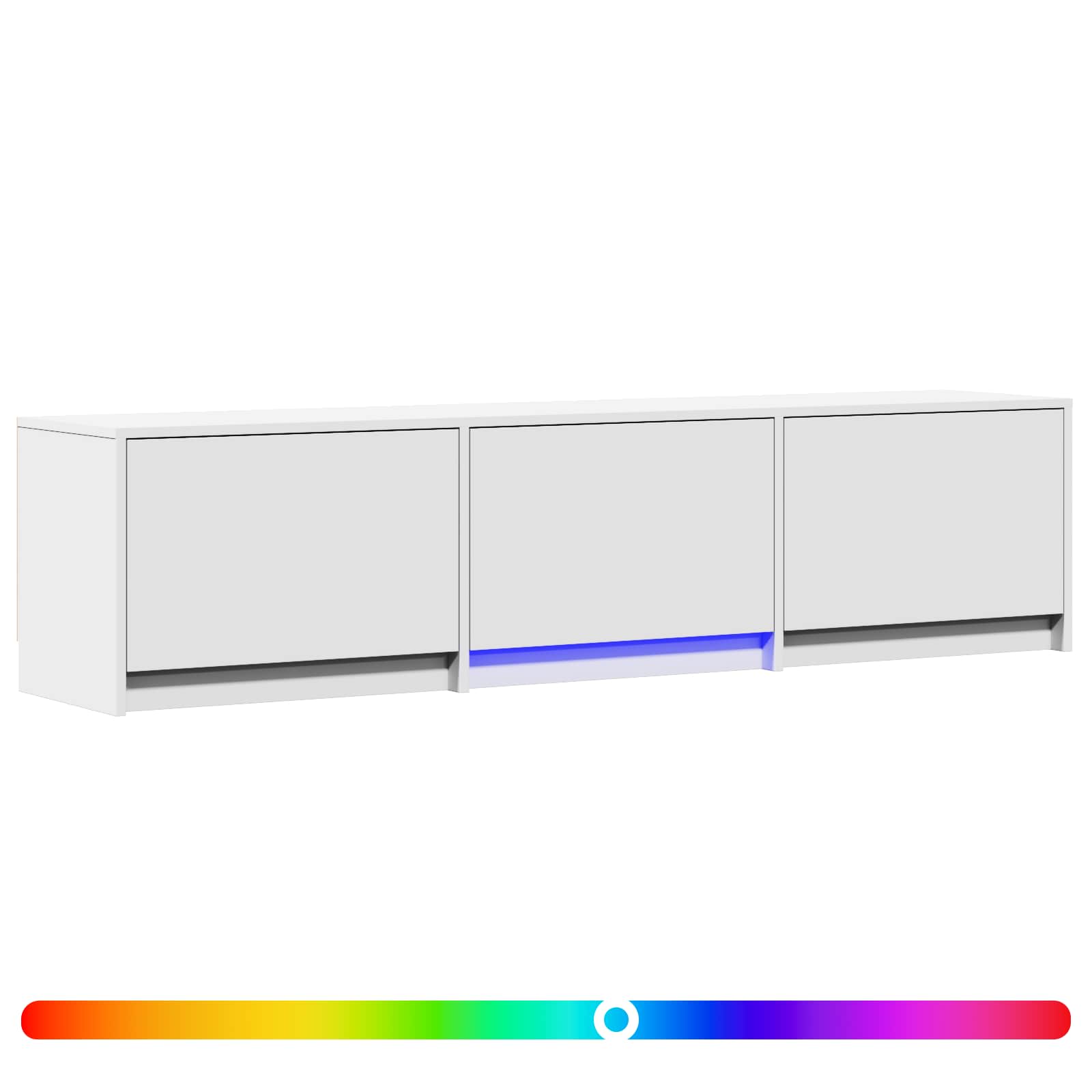 LED-iga TV kapp 165 x 34 x 40 cm Valge Töödeldud puit