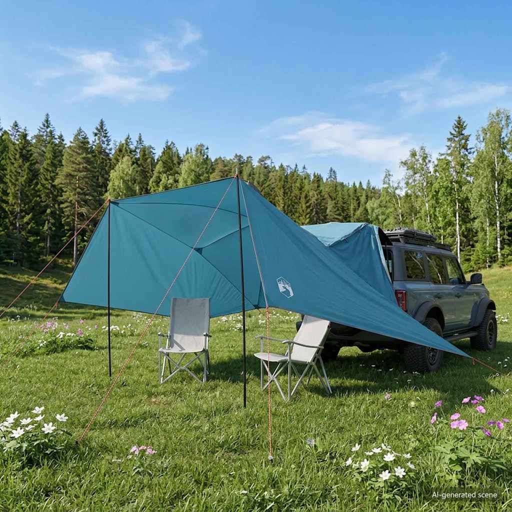 Auto telk Sinine 308 x 215 x 220 cm Polüester ja teras