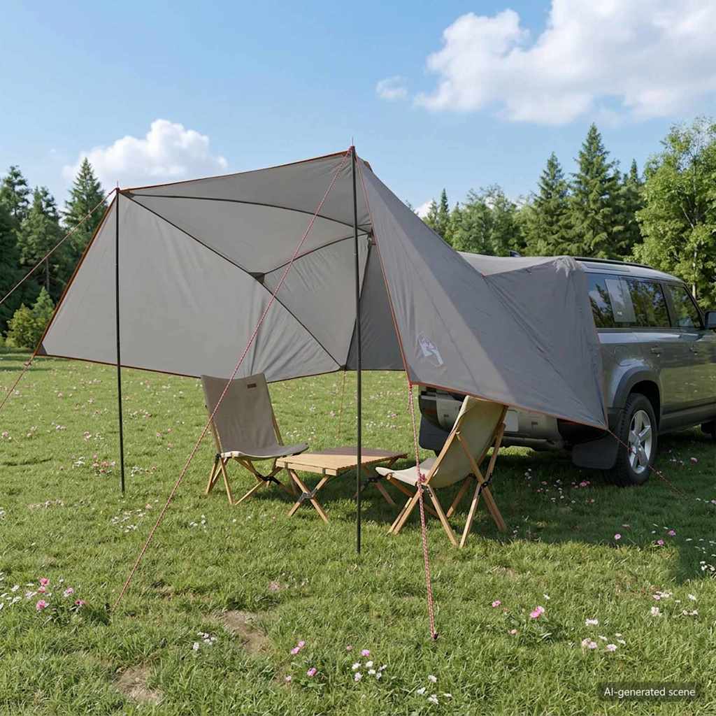 Auto telk Hall ja oranž 308 x 215 x 220 cm Polüester ja teras