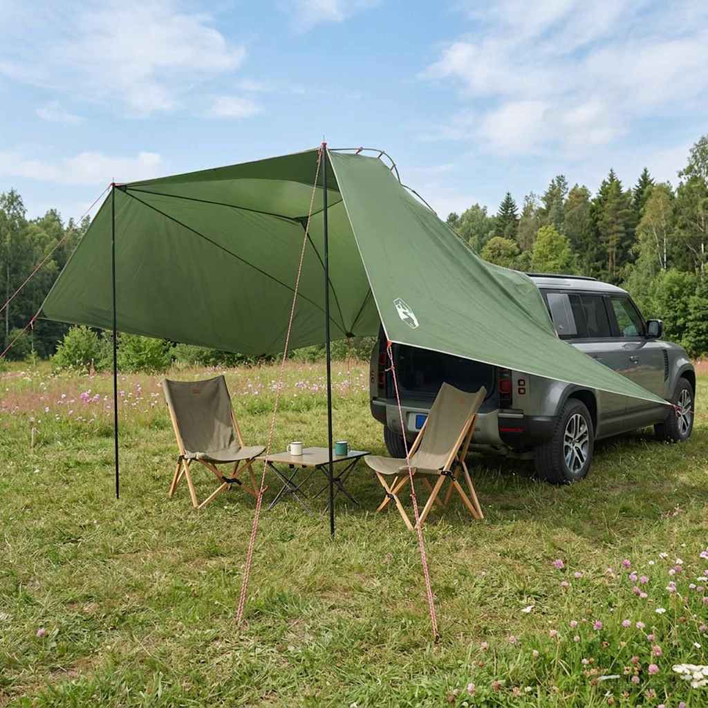 Auto telk Roheline 350 x 250 cm Polüester ja teras