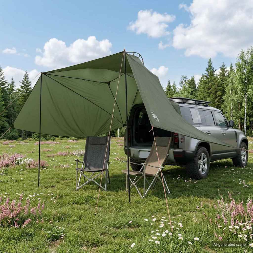 Auto telk Armee rohelis 350 x 250 cm Polüester ja teras