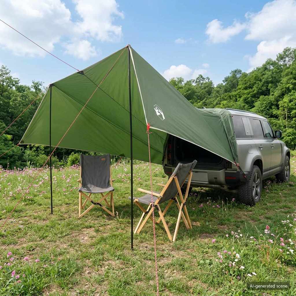 Sõiduki varikatus Roheline 500 x 515 x 215 cm