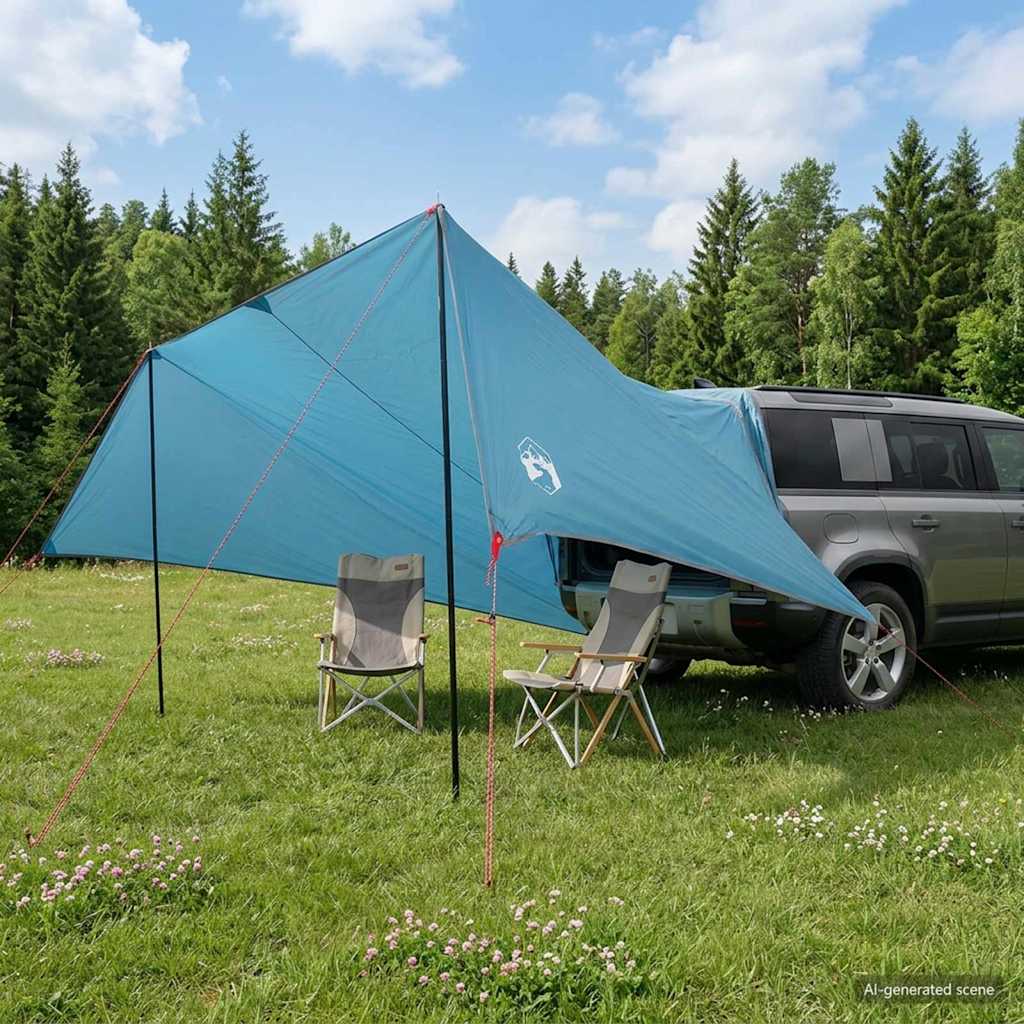 Sõiduki varikatus Sinine 500 x 515 x 215 cm Polüester ja teras