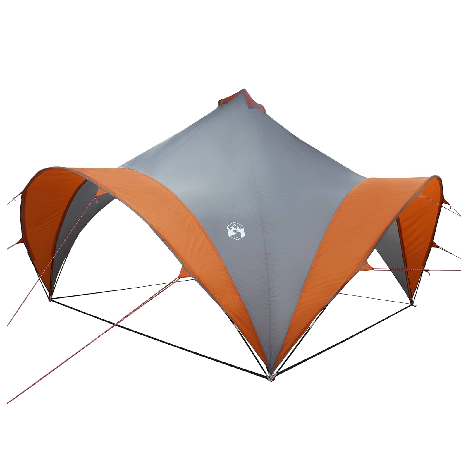 Pidutelgid Hall ja oranž 400 x 400 x 322 cm Polüester ja teras