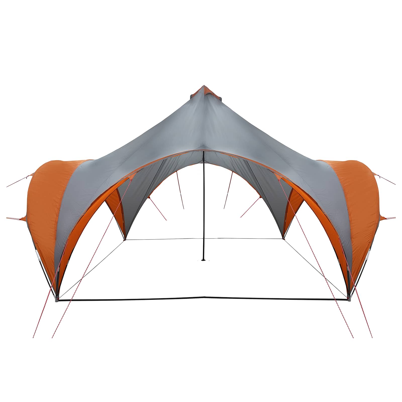 Pidutelgid Hall ja oranž 400 x 400 x 322 cm Polüester ja teras