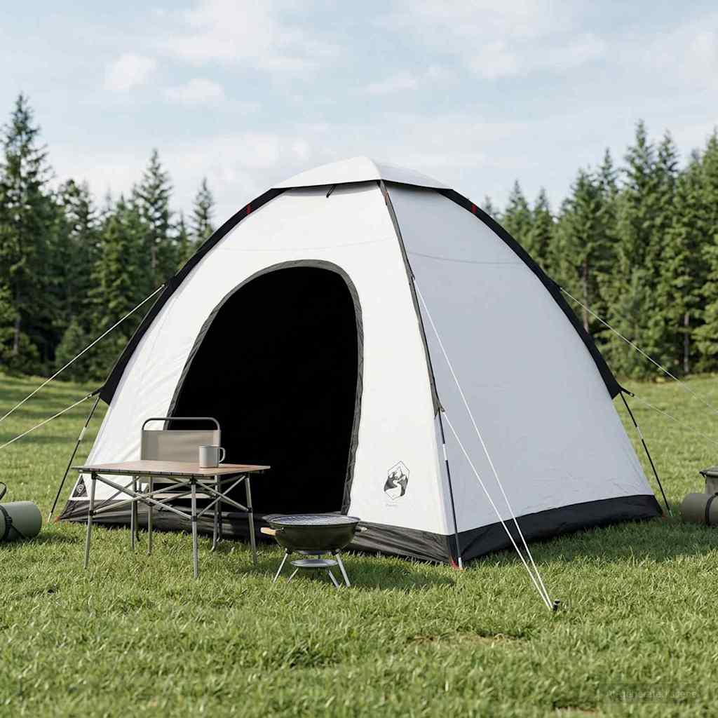 Telkimise telk 2-kohaline Valge Mustate Acier P/Taffeta