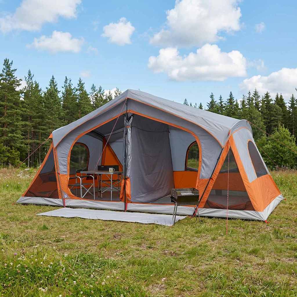 Kabintelk Hall ja oranž 10 inimese Polüester ja teras