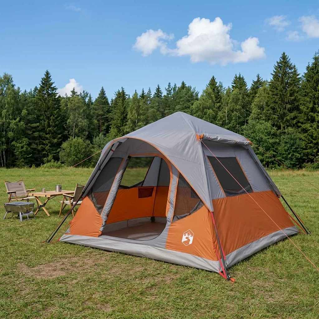 Kohene Telk Hall ja oranž 305 x 275 x 190 cm Polüester ja teras