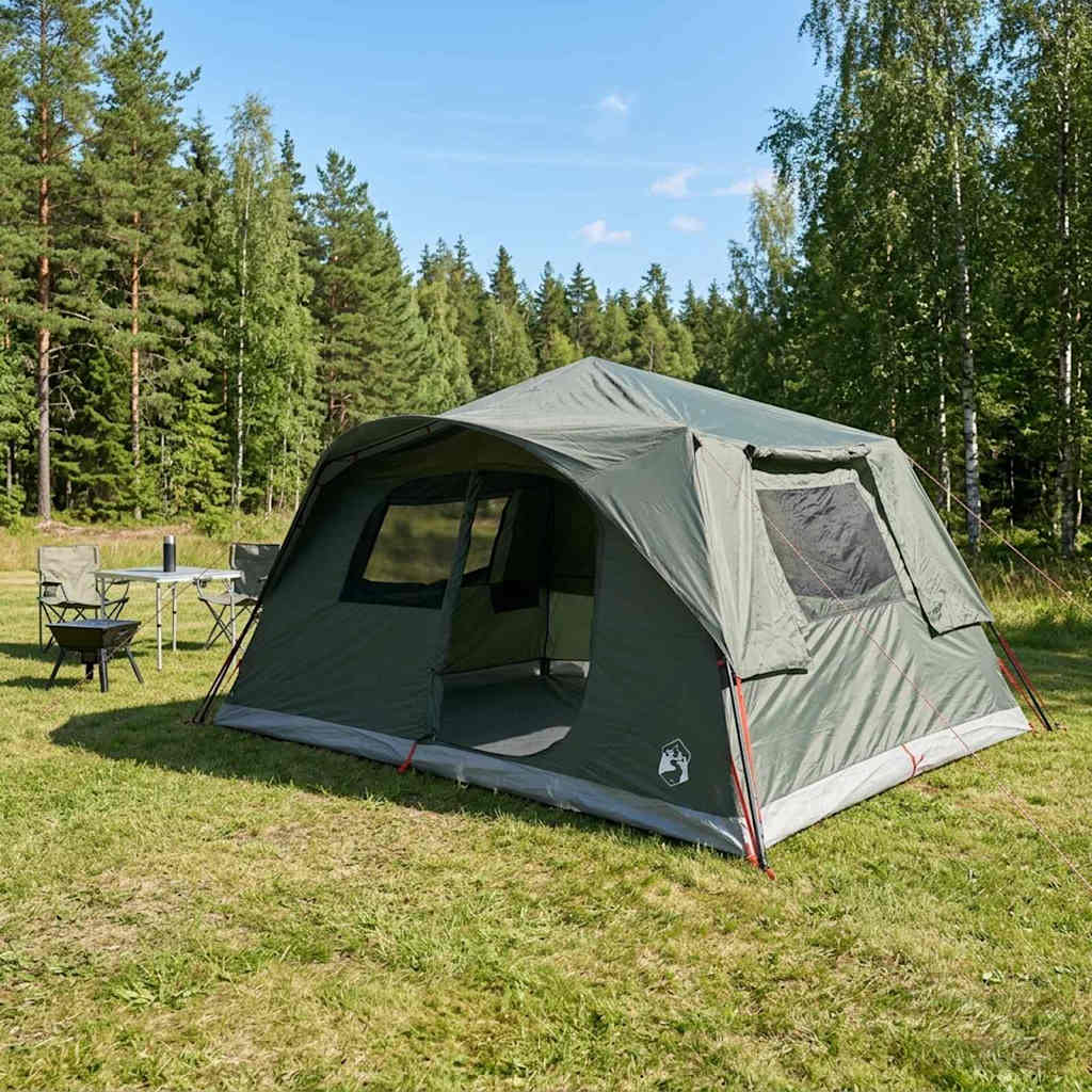 Kohene Telk 10-kohaline Armee rohelis Polüester ja teras