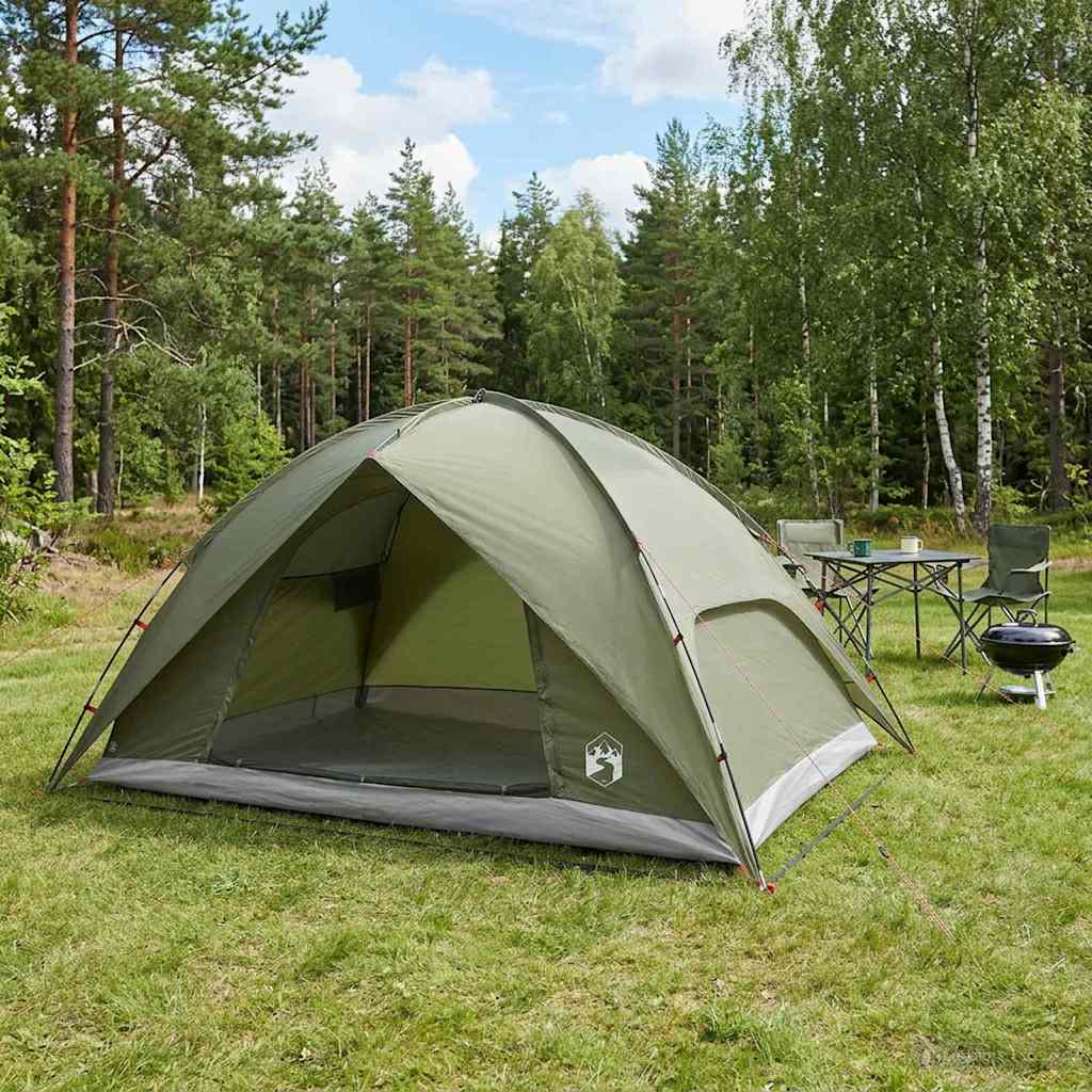 Telk vihmakattega, veekindel 5-kohaline Oliiviroheline