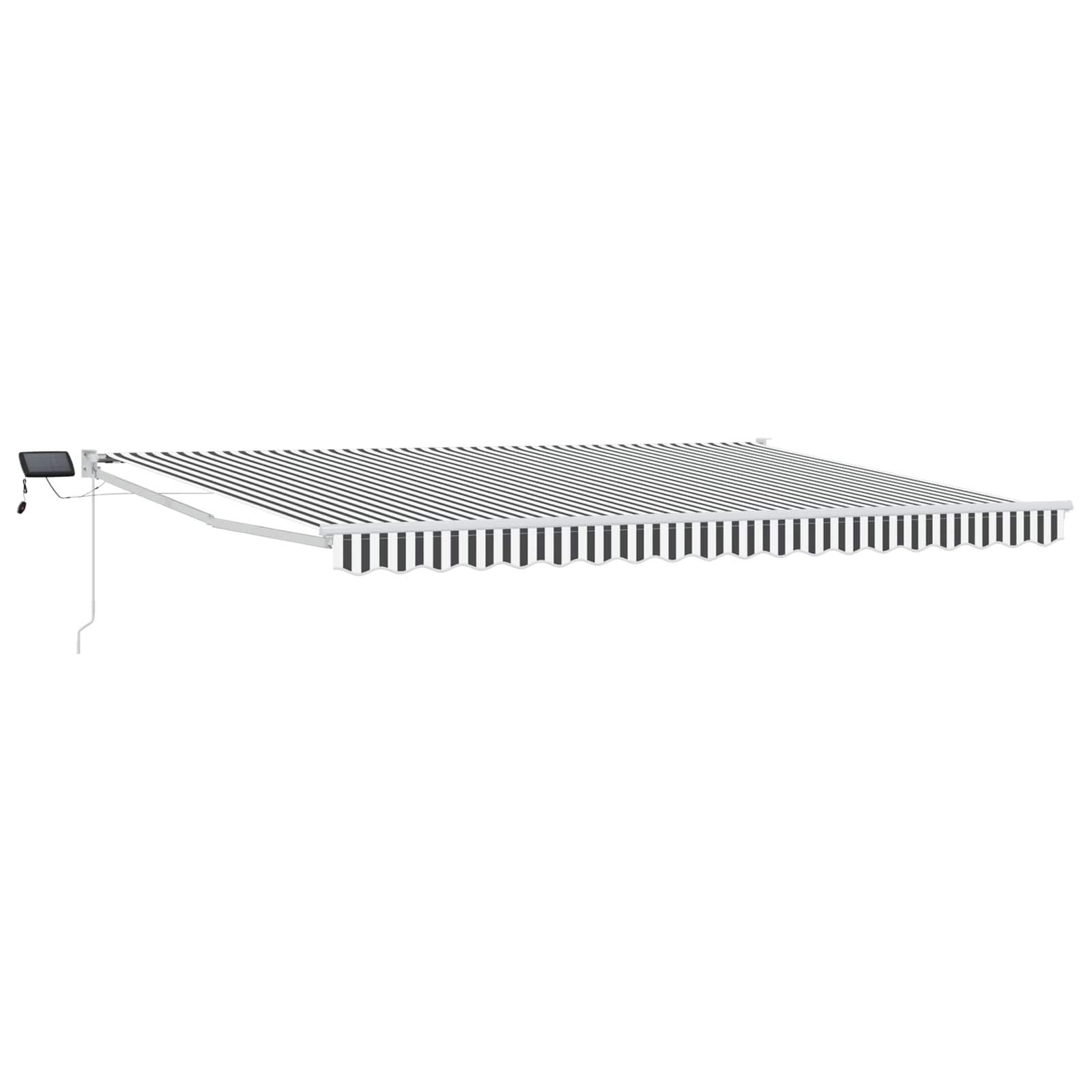 Käsitsi juhitav varikatus koos LED-idega 4 × 3 m