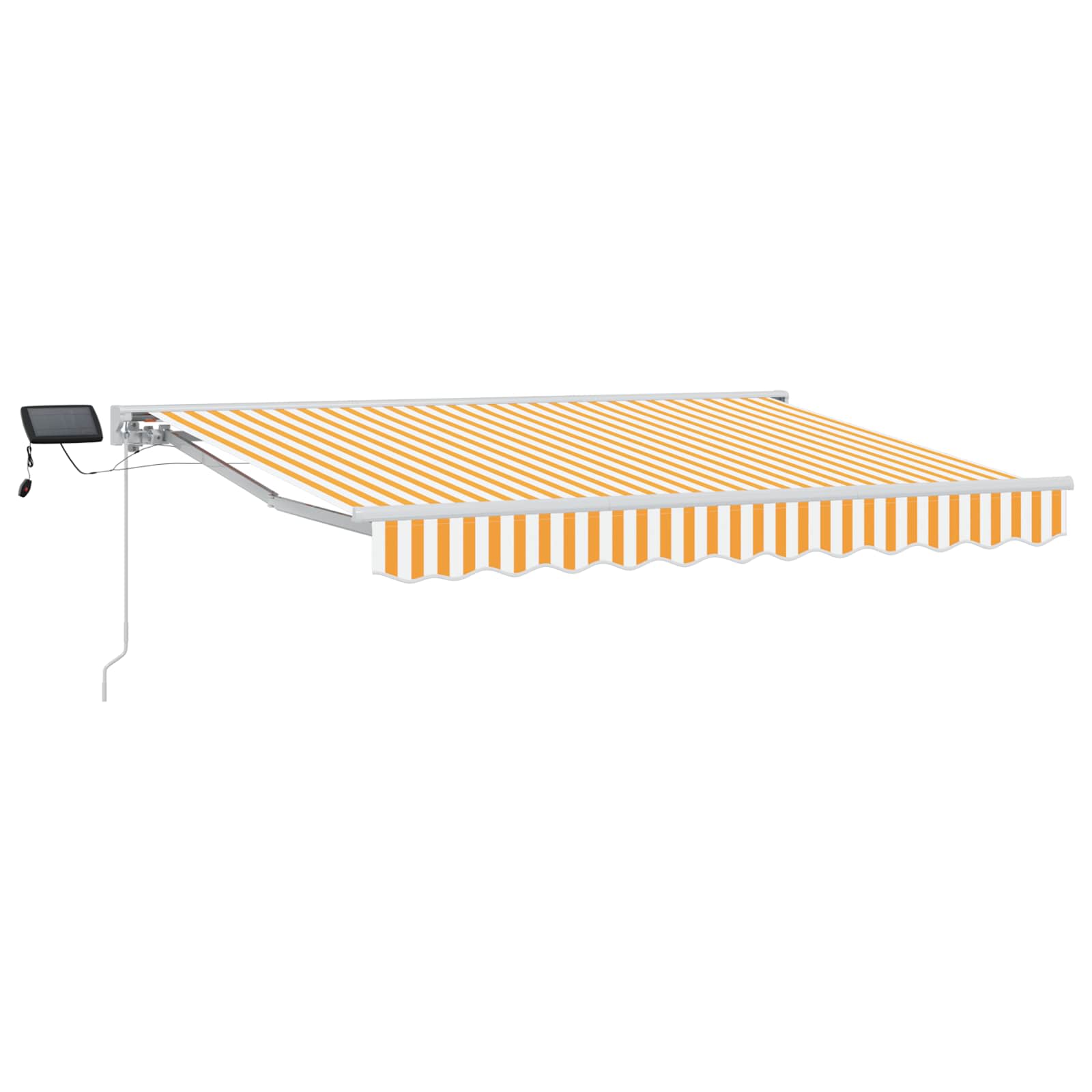 Manuaalne varikatus LED-idega Kollane ja Valge 2,5 x 2 m