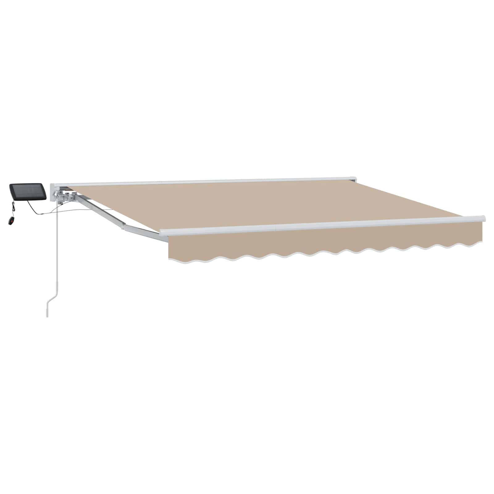 Manuaalne varikatus LED-idega Bež ja Valge 3,5 x 2,5 m