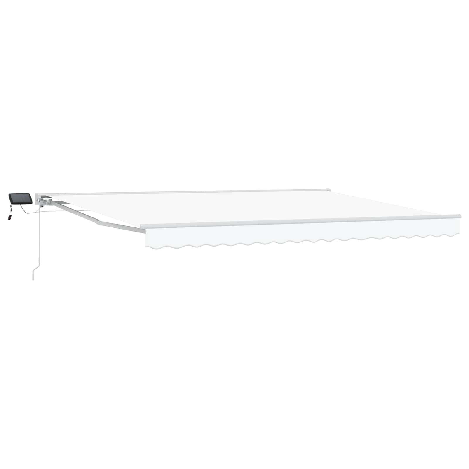 Manuaalne varikatus LED-idega Valge 4 × 3,5 m