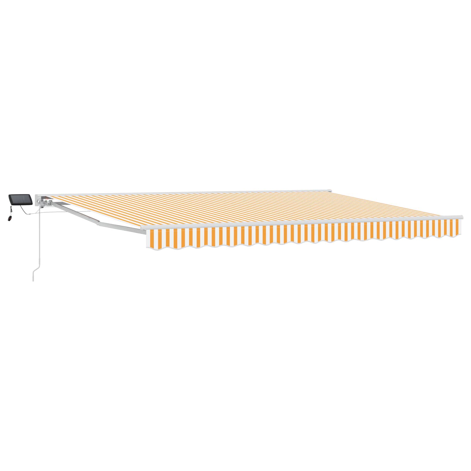 Manuaalne varikatus LED-idega Kollane ja Valge 5 x 3 m
