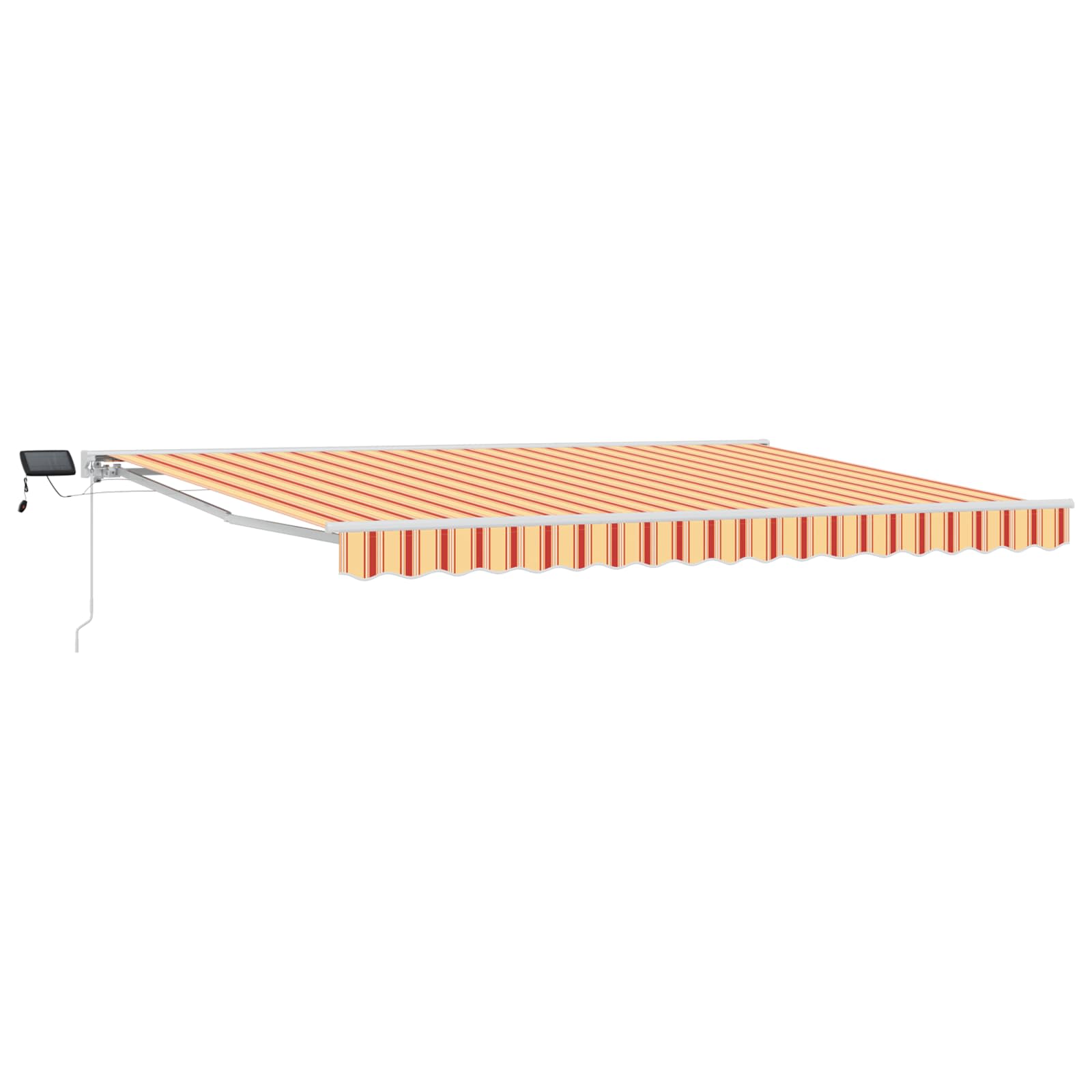 Manuaalne varikatus LED-idega Kollane, Oranž ja Valge 5 x 3 m