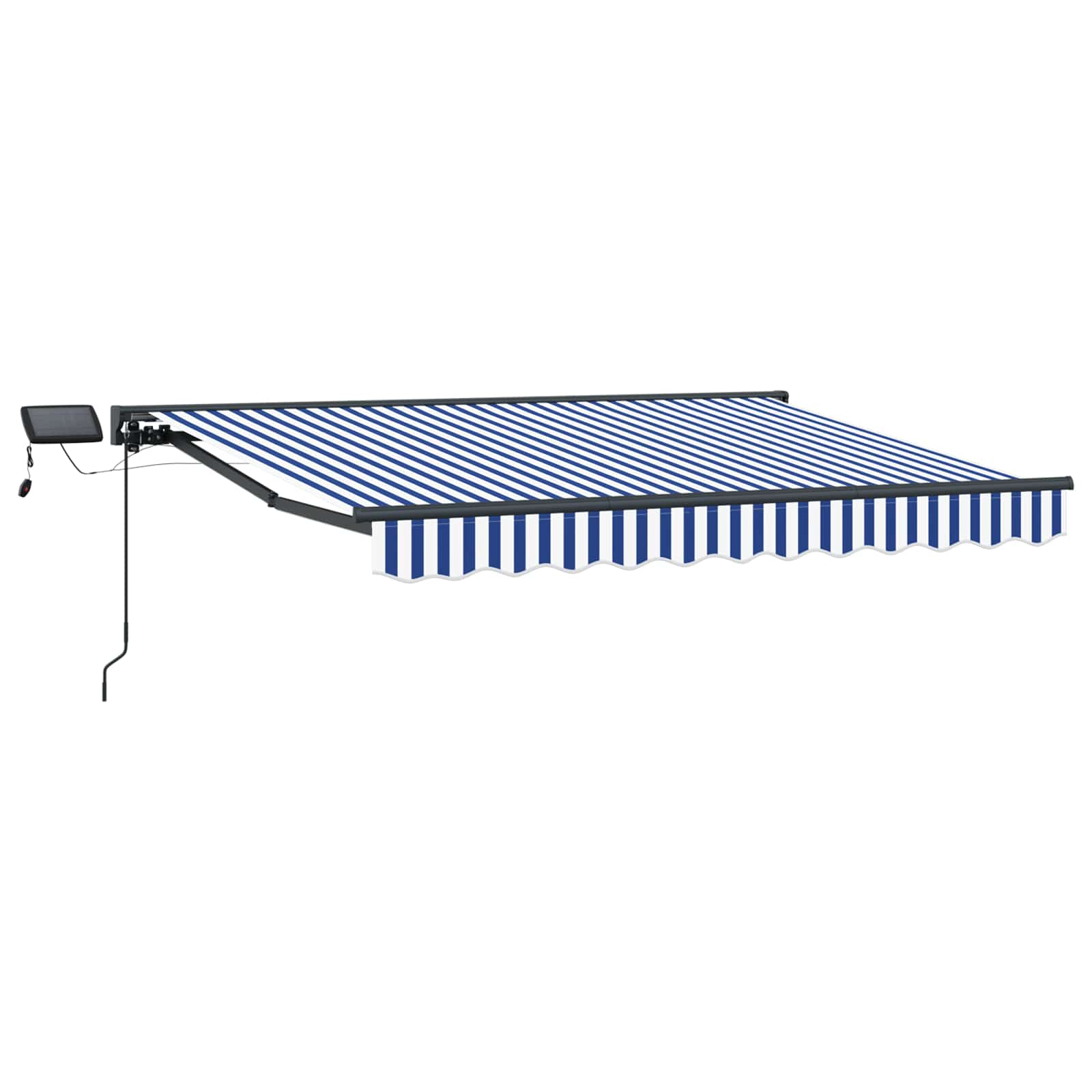 Manuaalne varikatus LED-idega 3,5 x 2 m Polüester PU-kattega