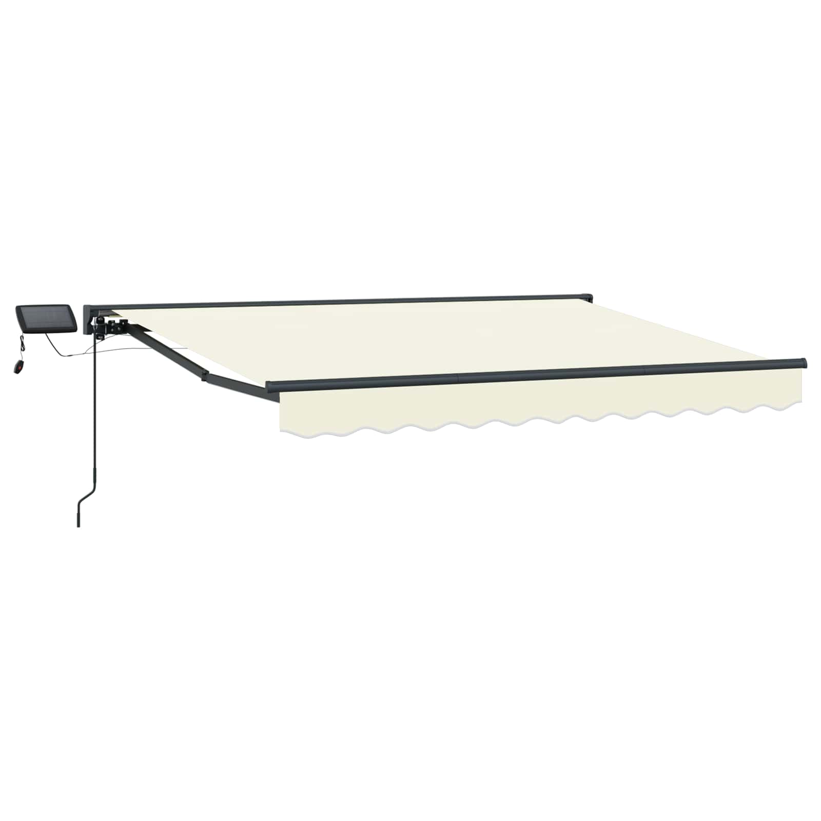 Manuaalne varikatus LED-idega Kreem ja antriit 3,5 x 2 m