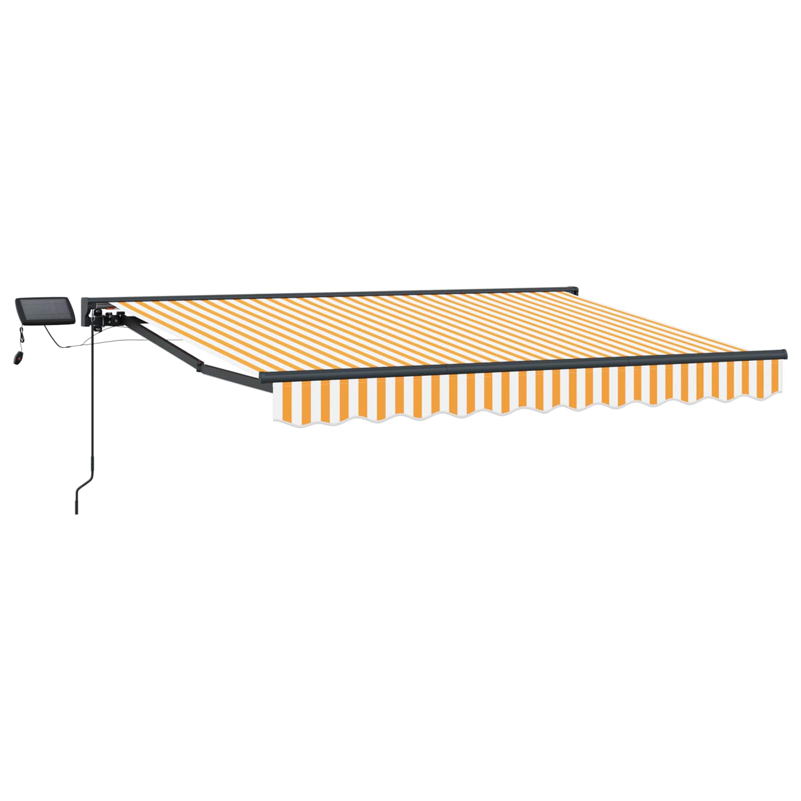 Manuaalne varikatus LED-idega 3,5 x 2 m Polüester PU-kattega