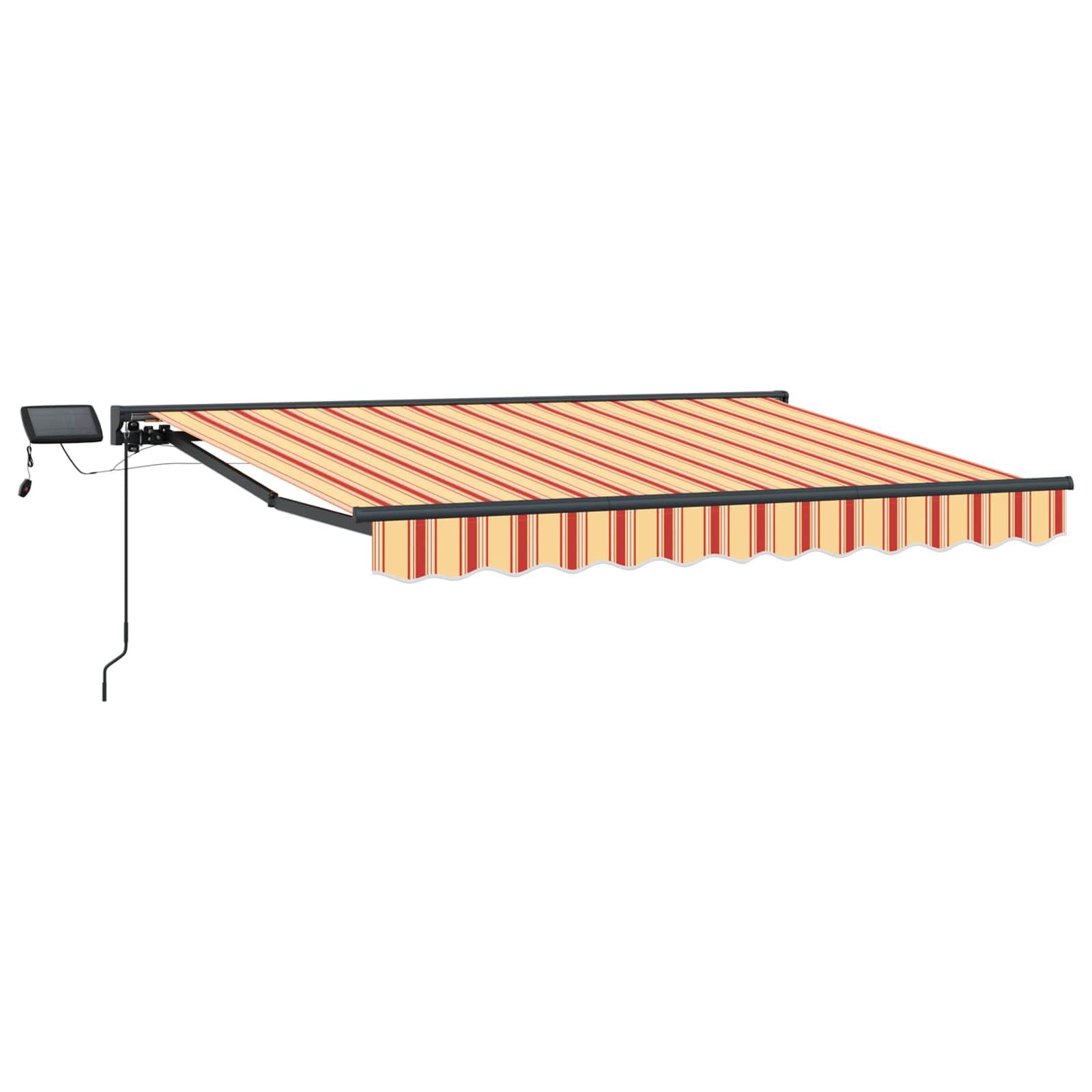 Manuaalne varikatus LED-idega 3,5 x 2 m Polüester PU-kattega
