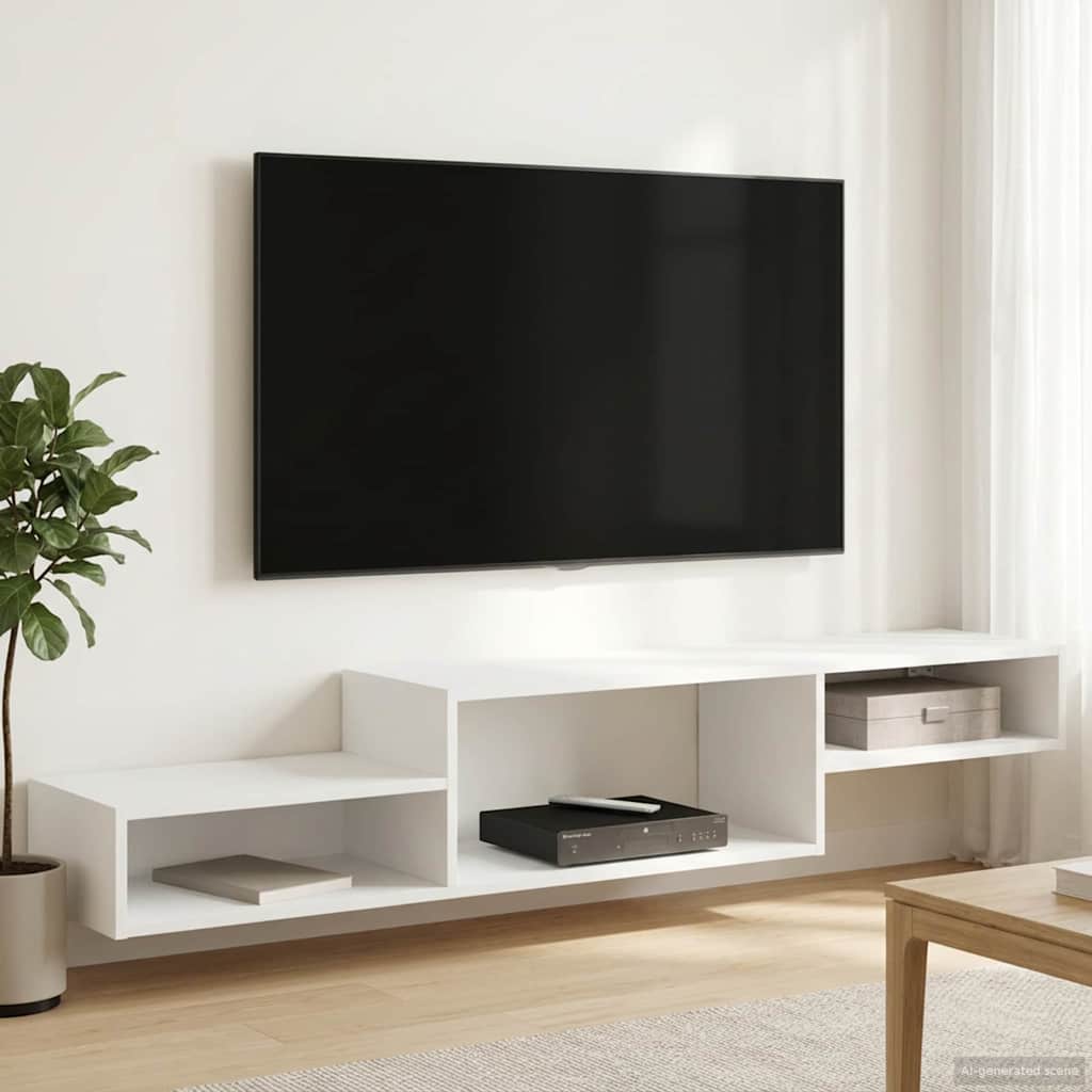 Seinale paigaldatav TV kapp Seinale kinnitav Valge