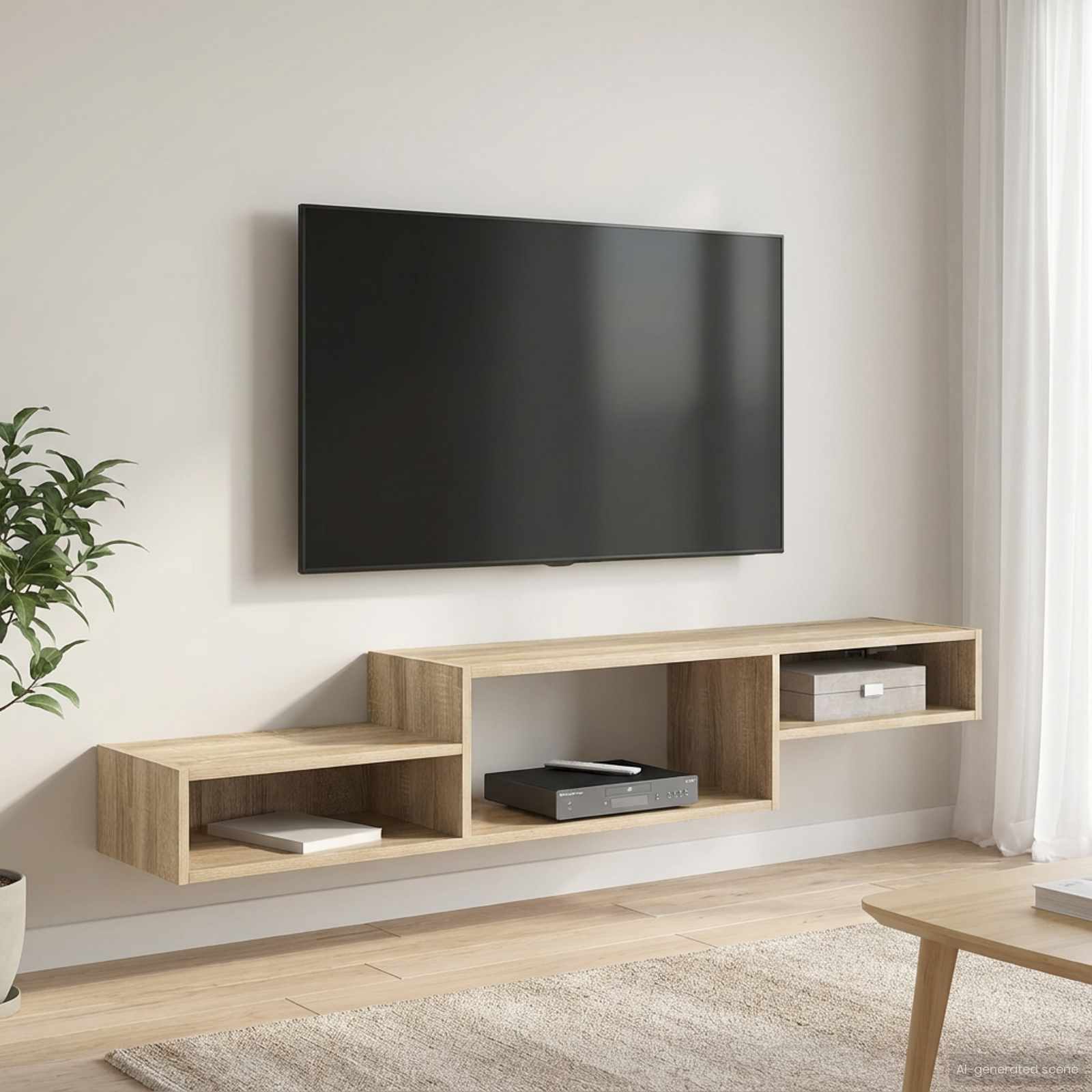 Seinale paigaldatav TV kapp Seinale kinnitav Sonoma tamm