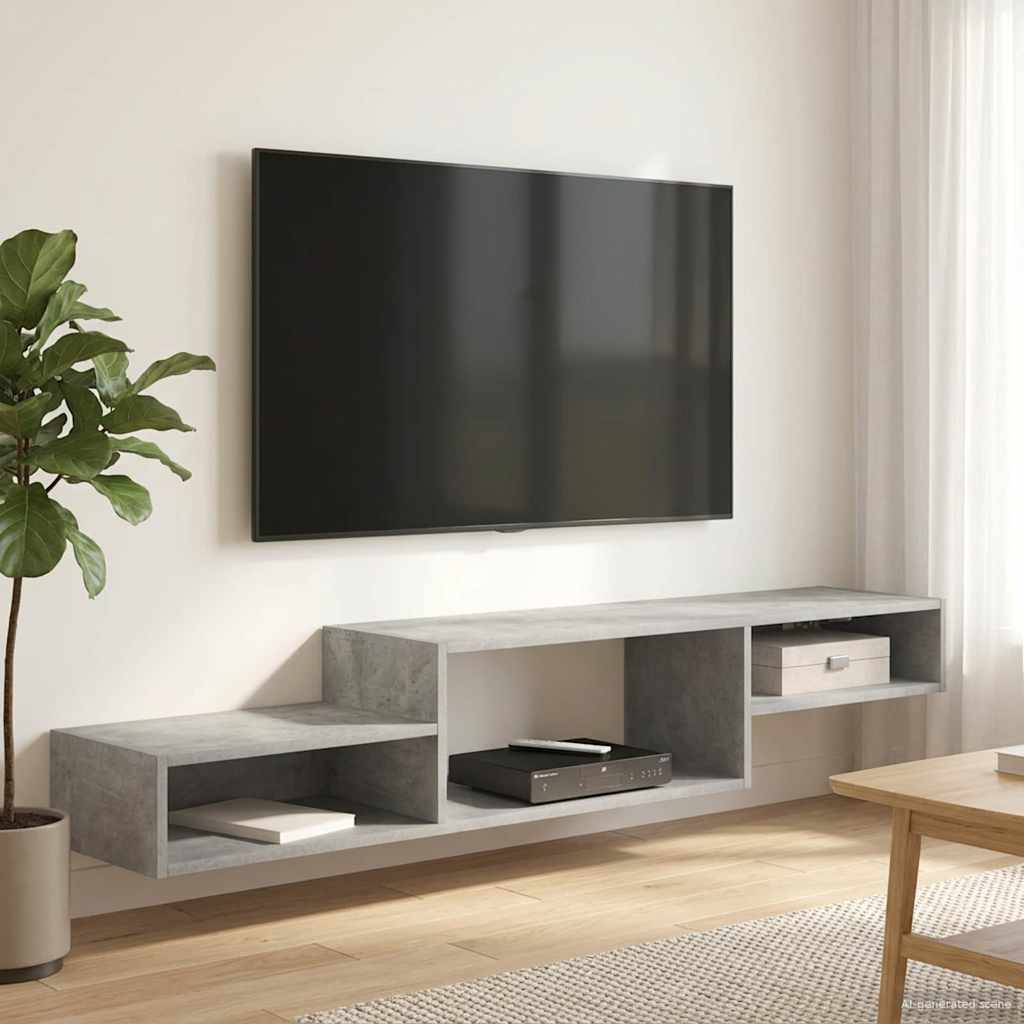 Seinale paigaldatav TV kapp Seinale kinnitav Betoonhall