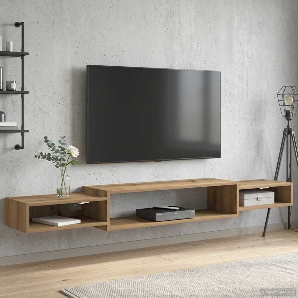 Seinale paigaldatav TV kapp Seinale kinnitav Artisan tamm