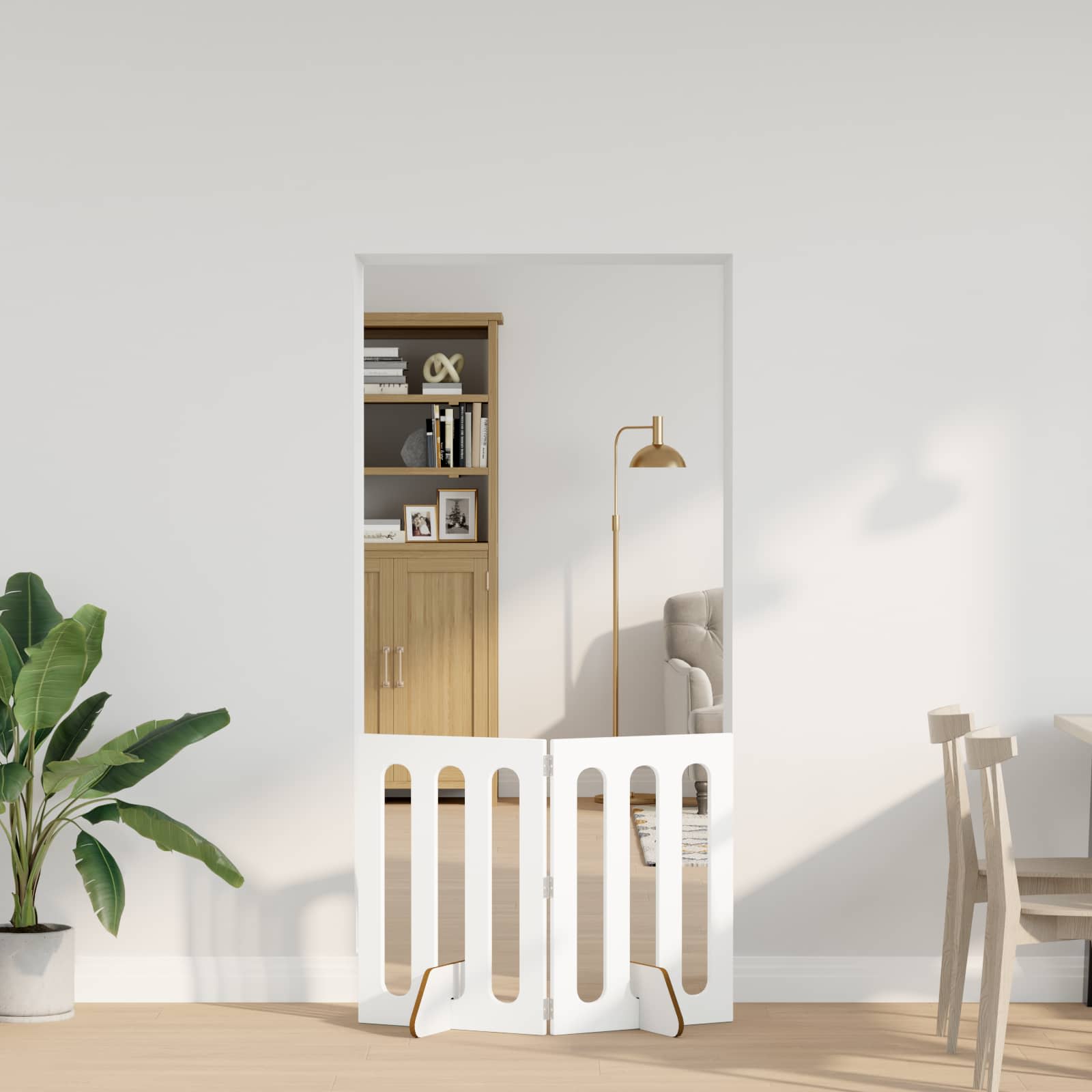 Volditav lemmikloomade aed 2 tk Valge 100,5 x 38 x 70 cm