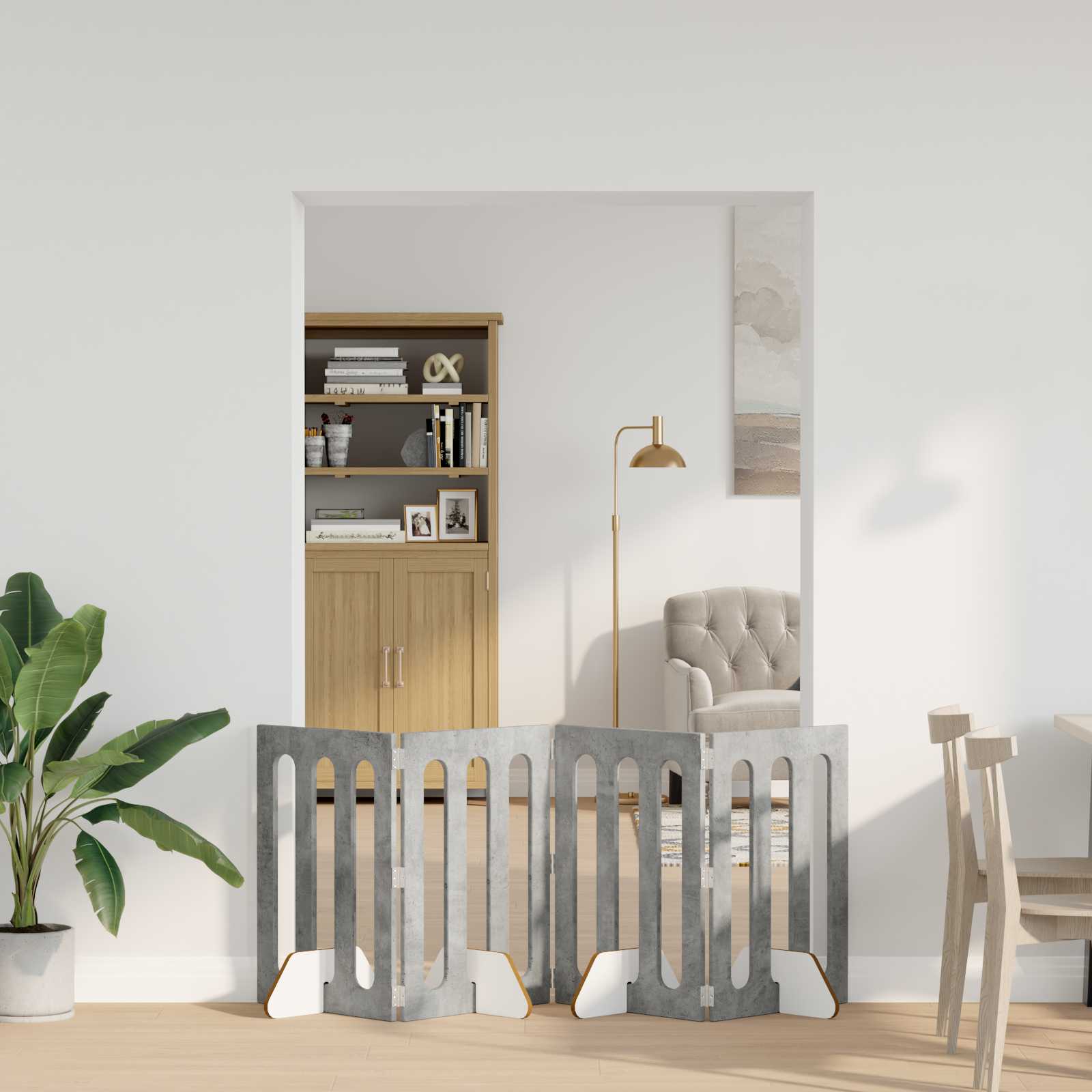 Volditav lemmikloomade aed 4 tk Betoonhall 201 x 38 x 70 cm