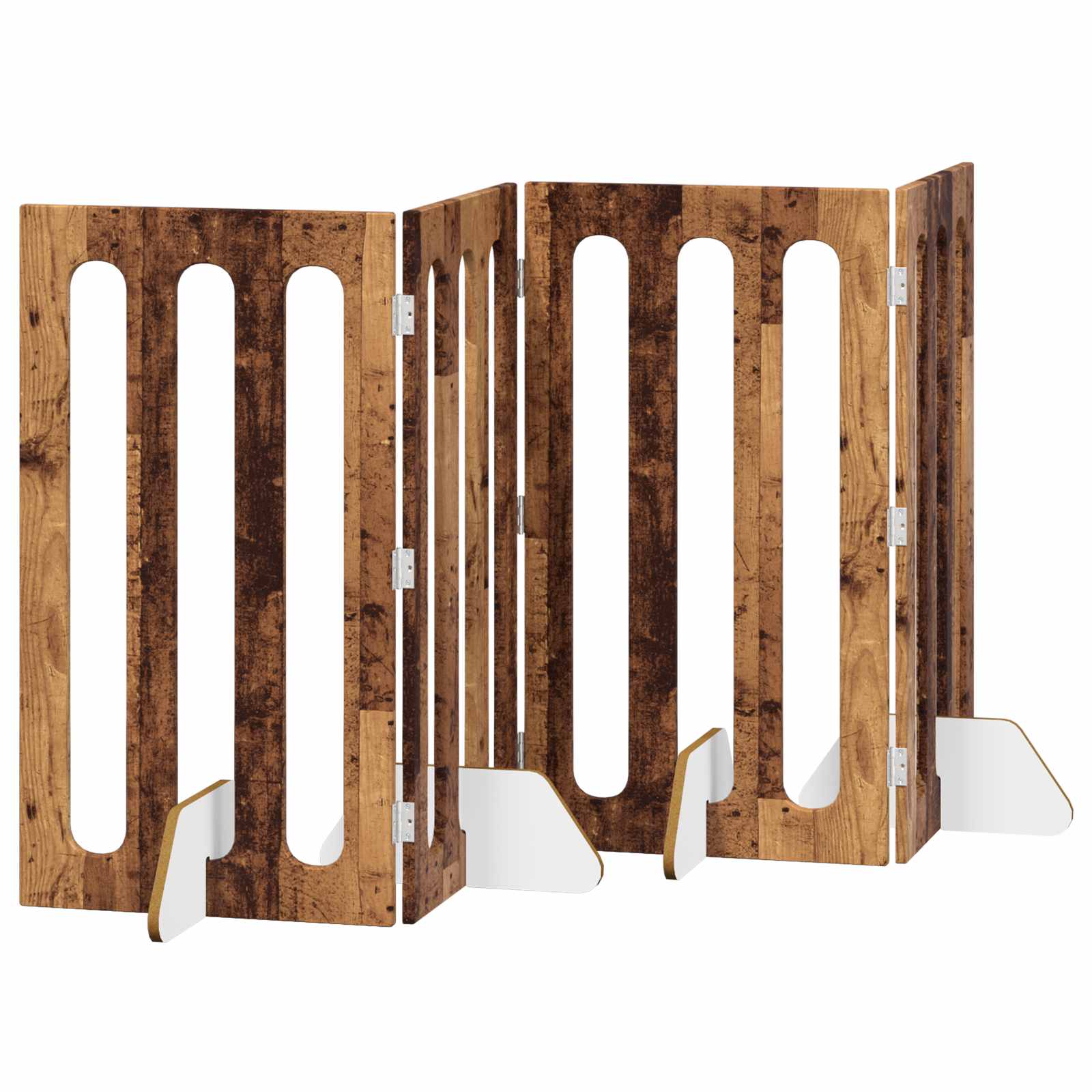 Volditav lemmikloomade aed 4 tk Tammepuit 201 x 38 x 90 cm