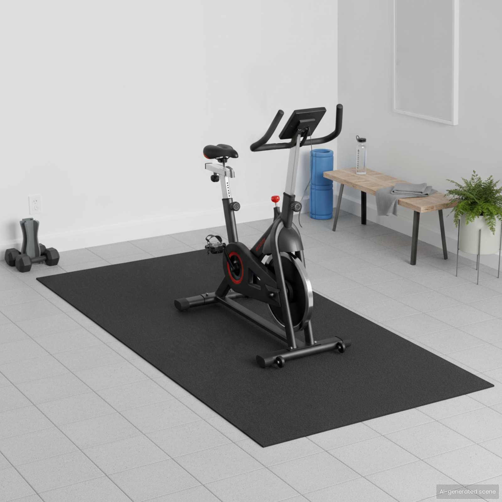 Spordi kaitsemat Must 120 x 60 x 0,6 cm Kõrge tihedusega PVC