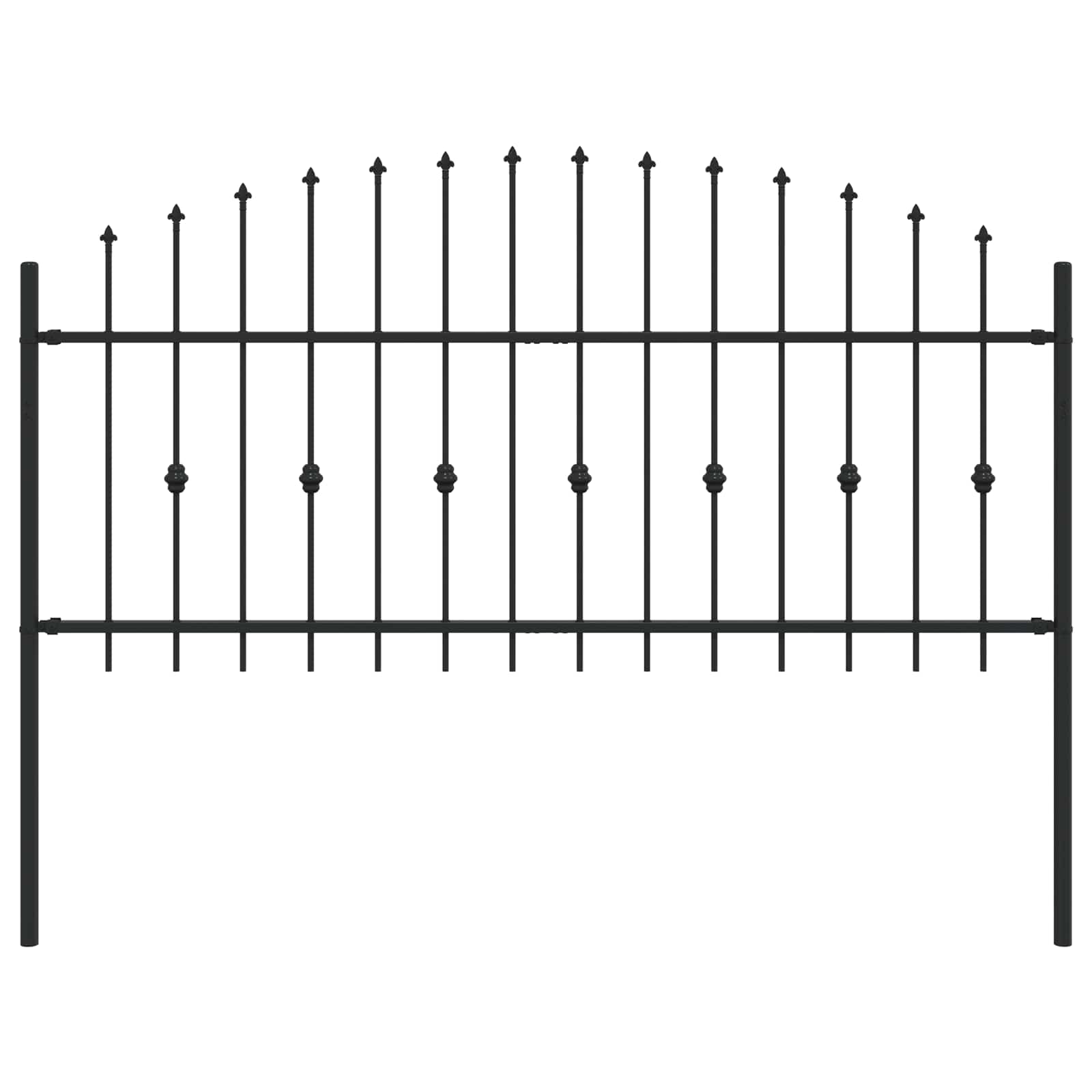 Spike aiakaitse ASTEN 200 x 100 cm Pulbervärvitud teras Must