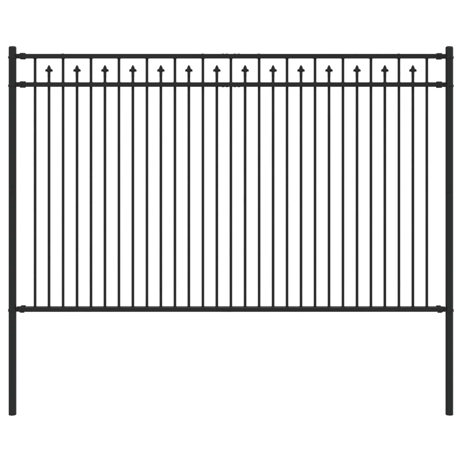 Koonusedega Aed BAARLO 200 x 116 cm Pulbervärvitud teras Must