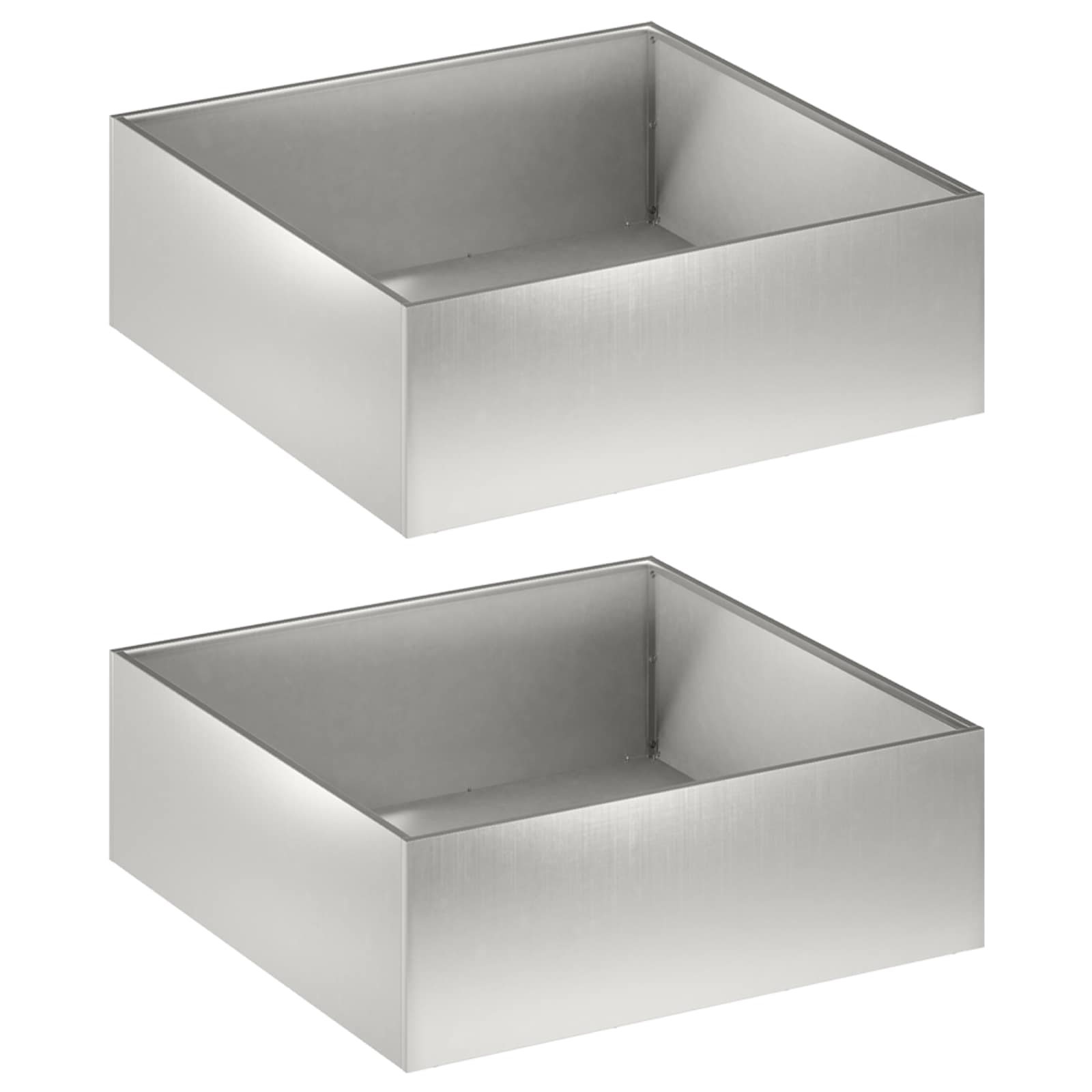 Aia istutuspot 2 tk Hõbedane 40 x 40 x 20 cm Roostevaba teras