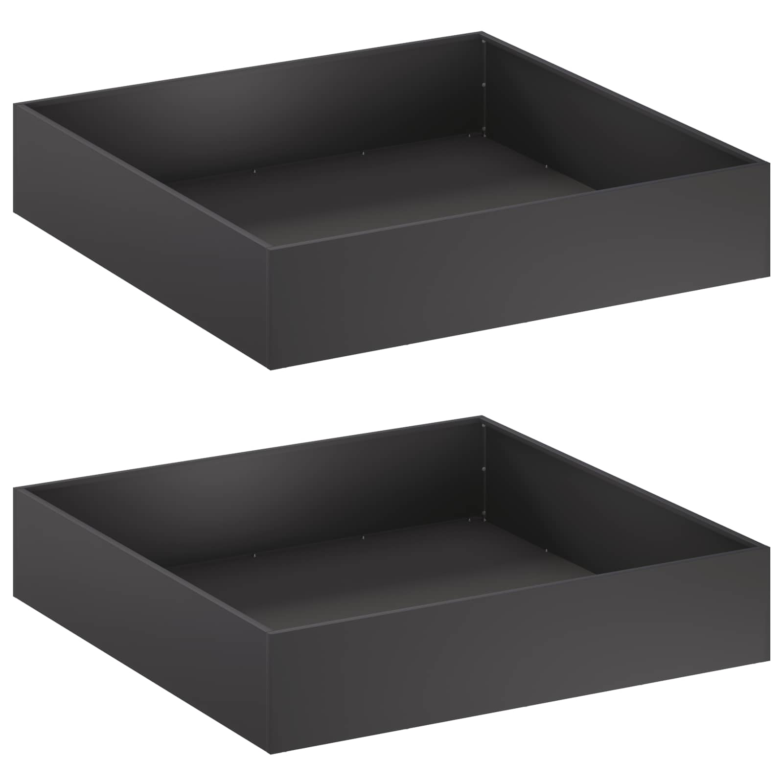 Aia istutuspot 2 tk Must 100 x 100 x 20 cm
