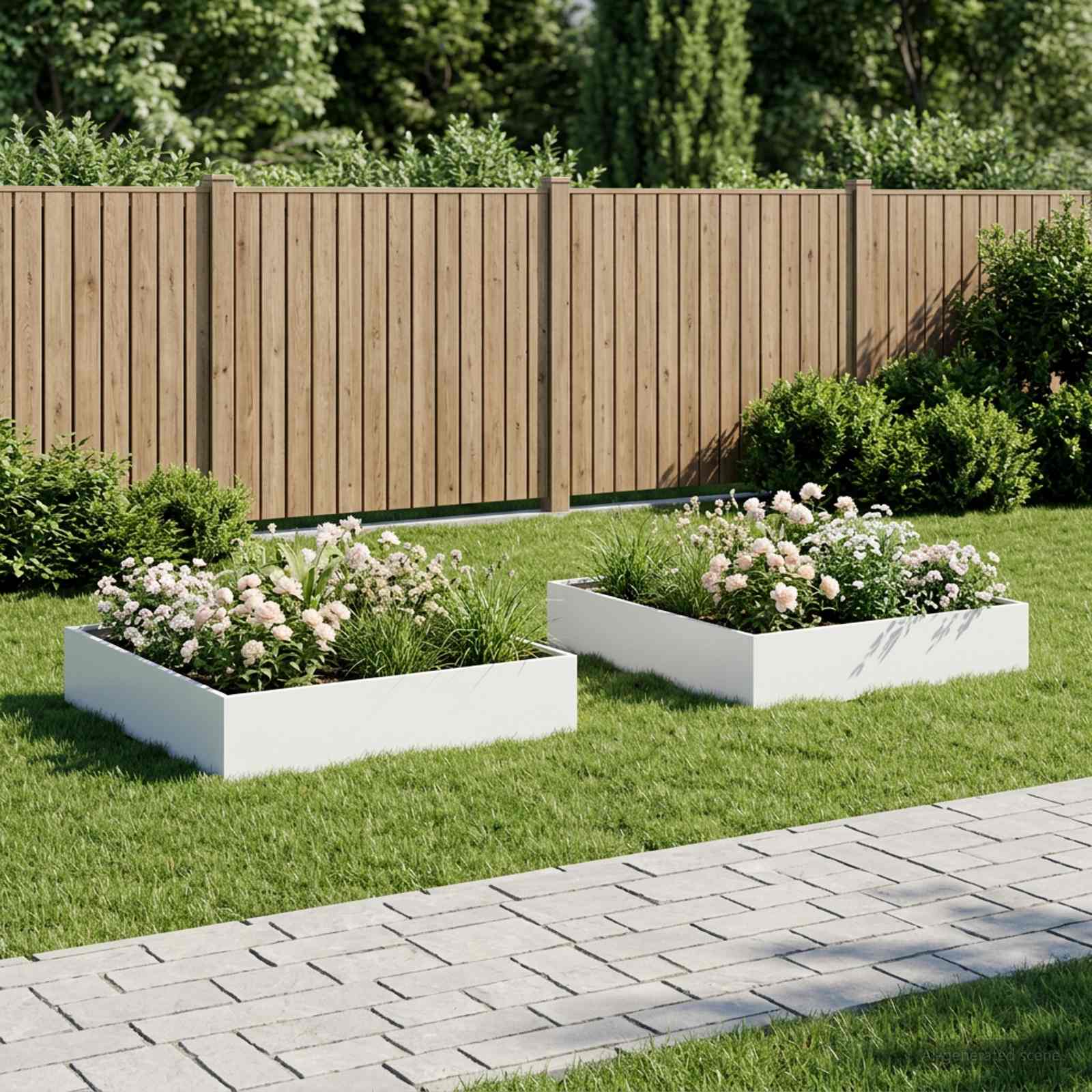 Aia istutuspot 2 tk Valge 100 x 100 x 20 cm