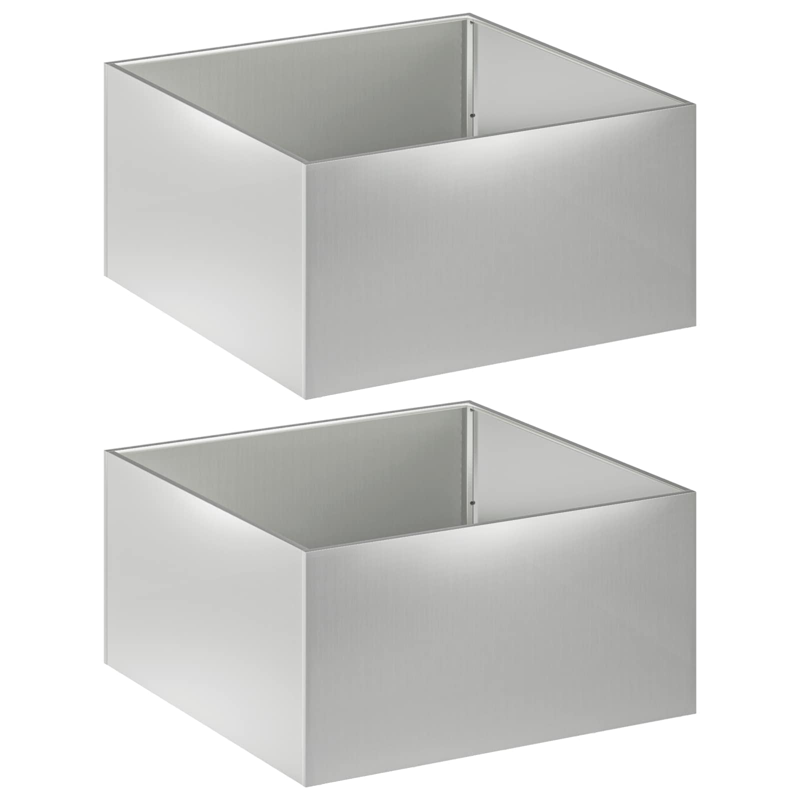 Aia istutuspot 2 tk Hõbedane 60 x 60 x 40 cm Tsingitud teras