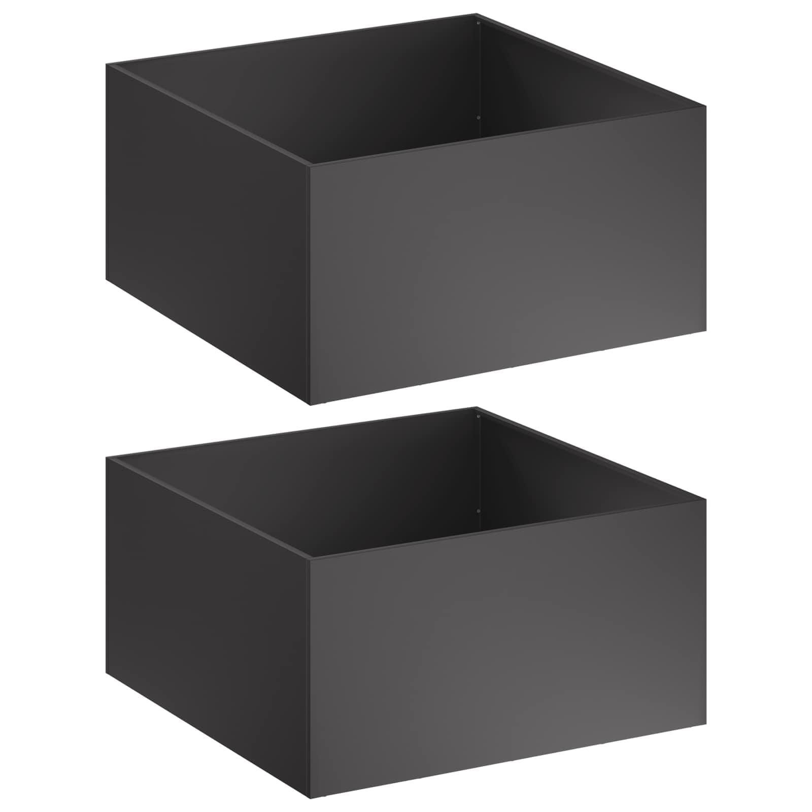 Aia istutuspot 2 tk Must 100 x 100 x 40 cm