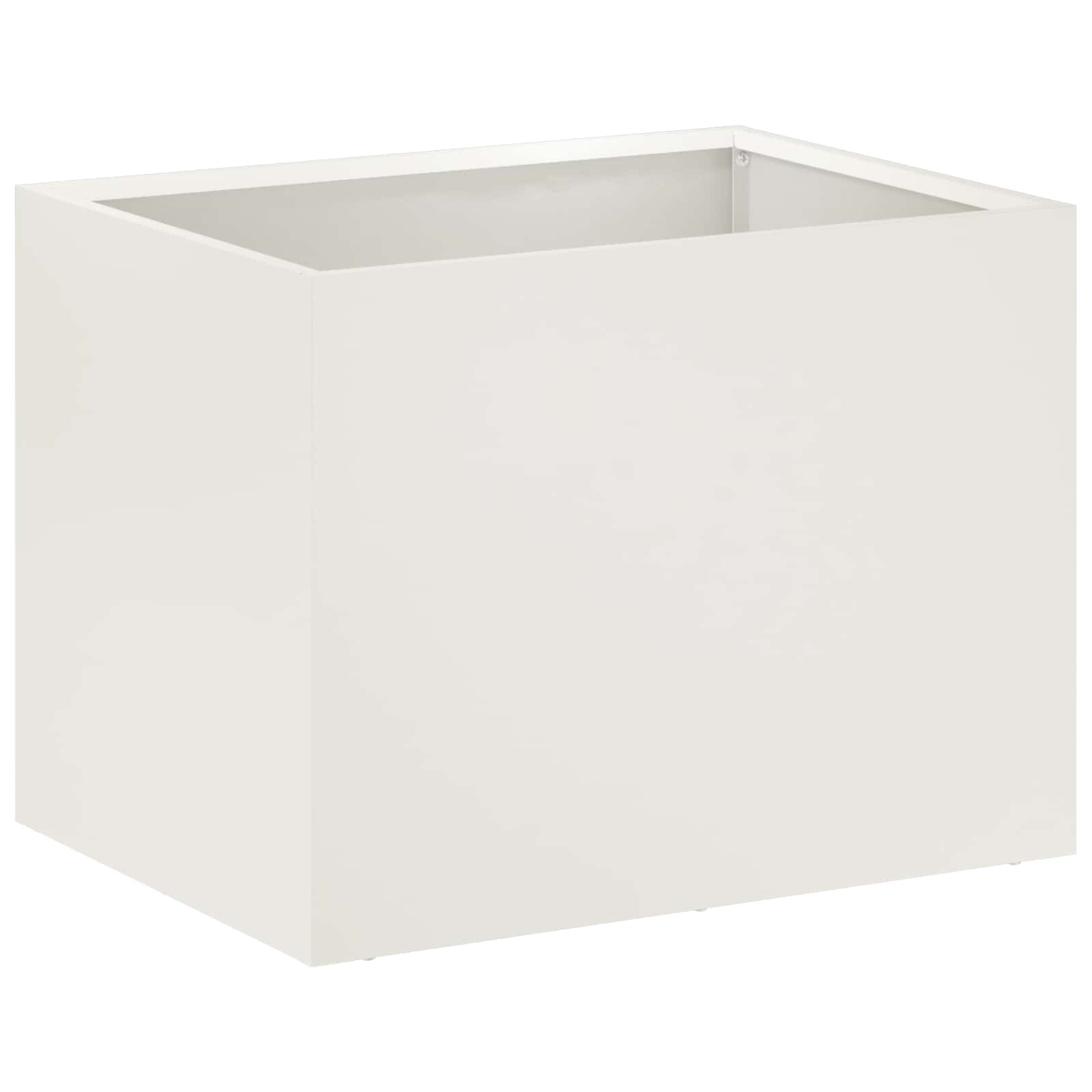 Aia istutuspot 2 tk Valge 40 x 30 x 30 cm Külmvalmistatud teras